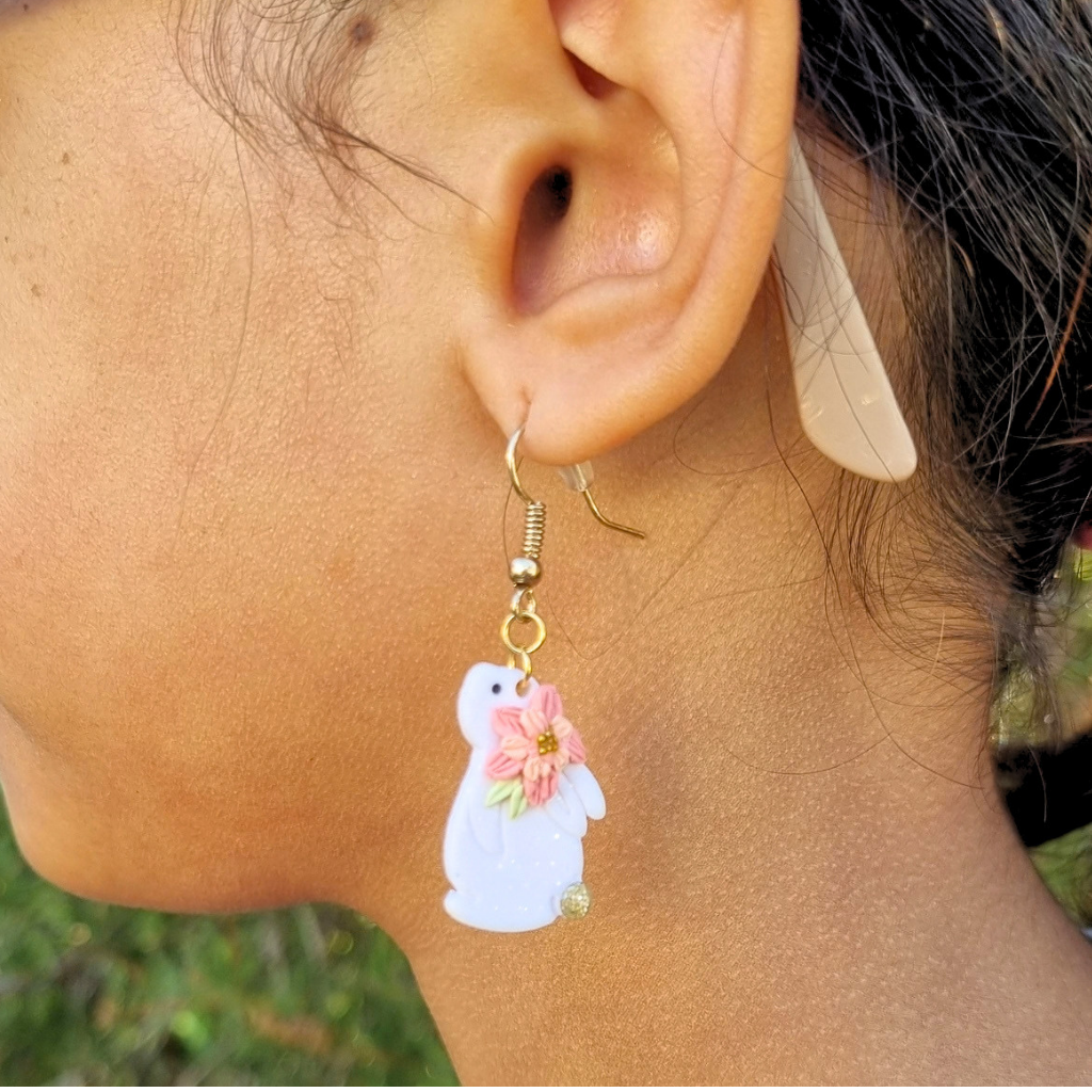 Easter Bunny Dangles with florals