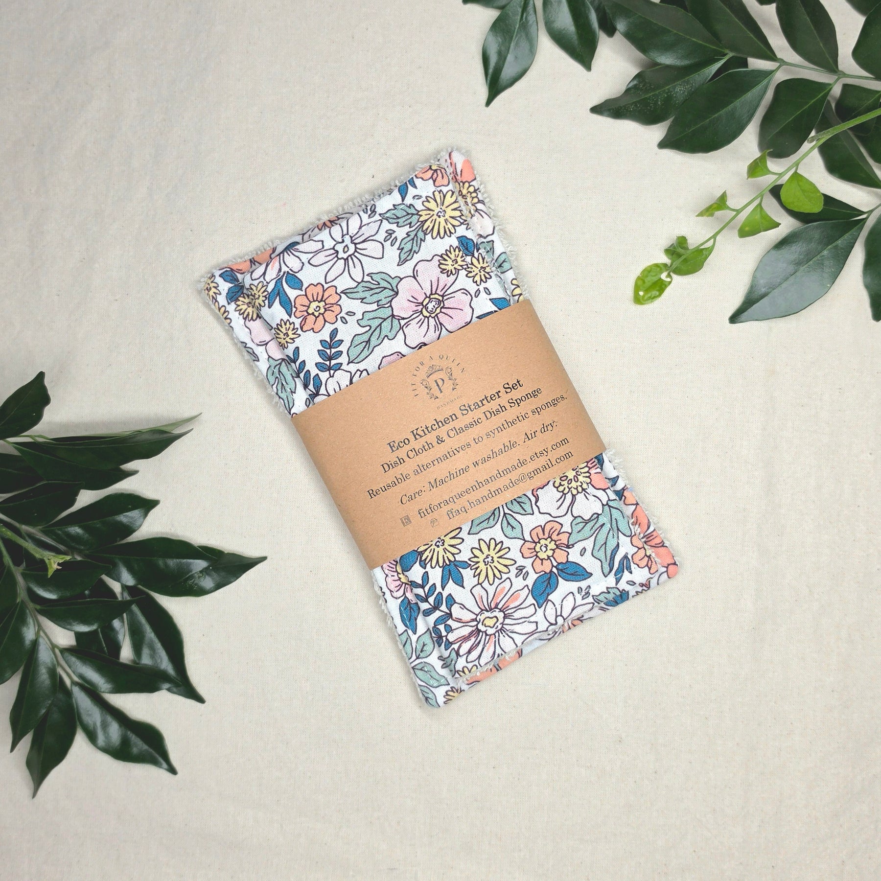 Eco Kitchen Starter Set | Reusable Cotton Dish Sponge & Cloth