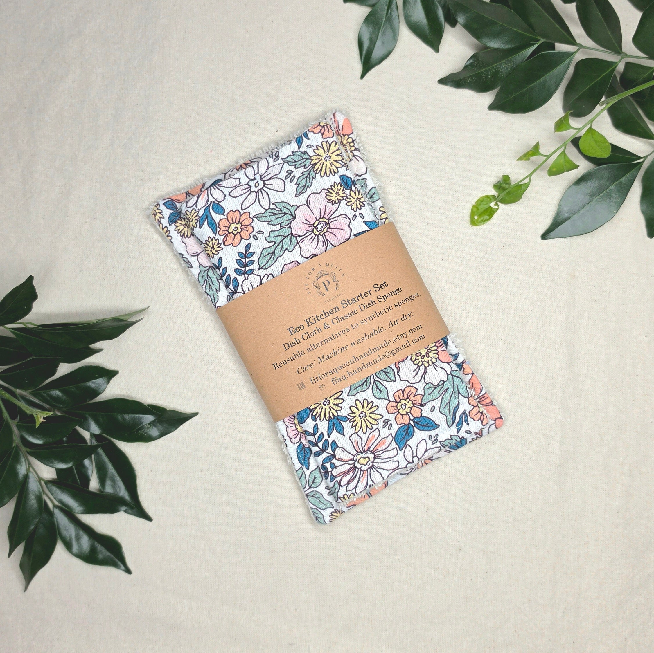Eco Kitchen Starter Set | Reusable Cotton Dish Sponge & Cloth