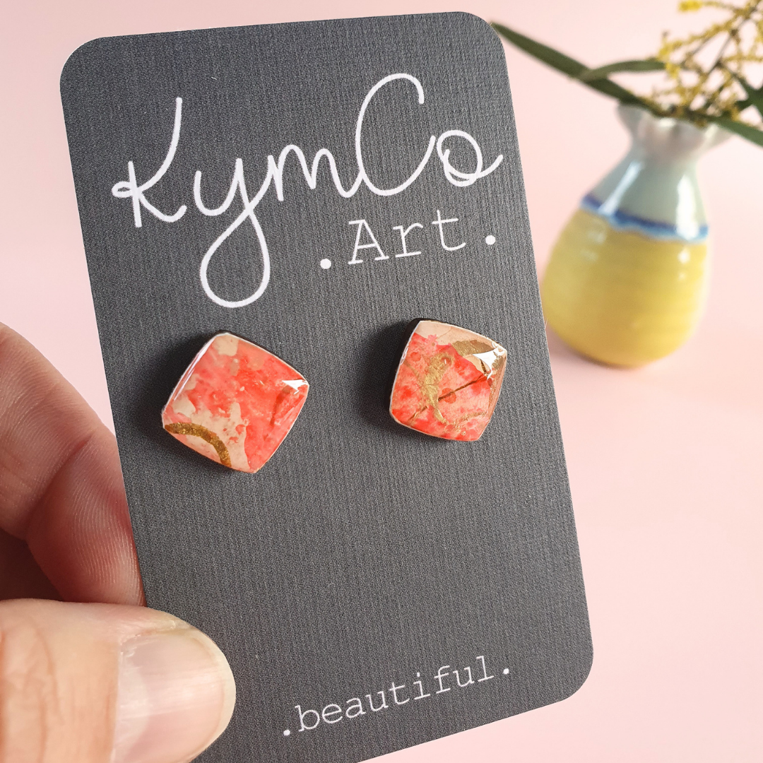 The Ember Collection | Art Earrings | Studs, Small Dangles, Brooch