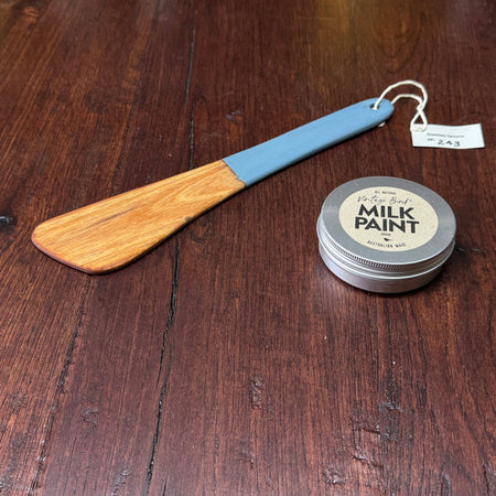 Cooking spatula | Blackwood | 29.5 cm | milk paint handle