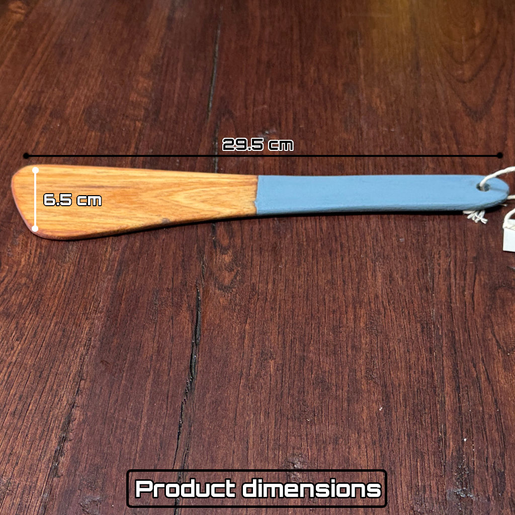 Cooking spatula | Blackwood | 29.5 cm | milk paint handle