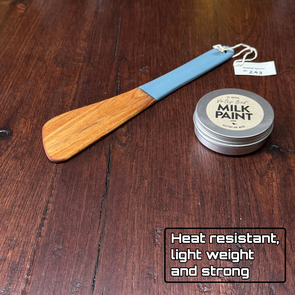 Cooking spatula | Blackwood | 29.5 cm | milk paint handle