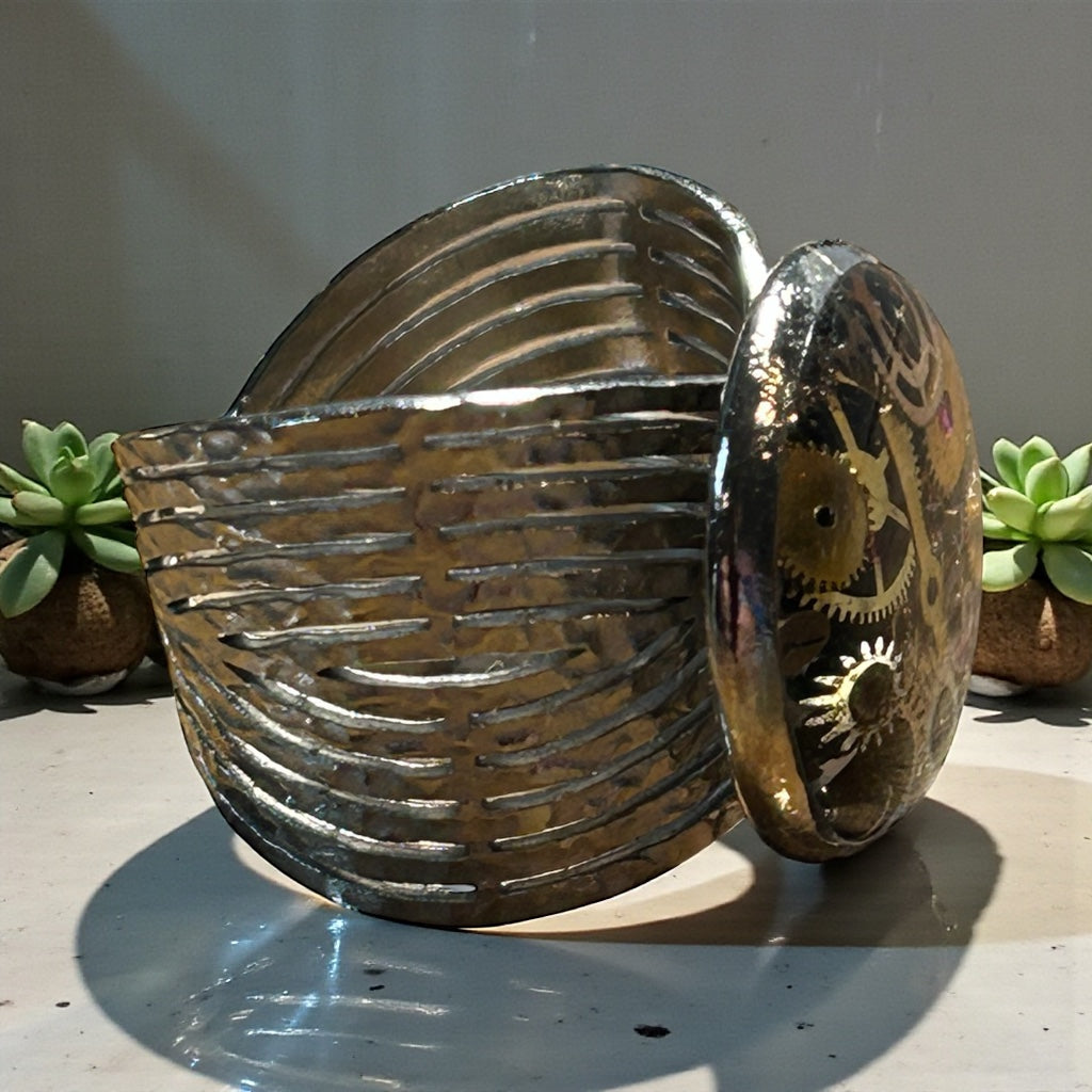 Steampunk Watch Parts Ladies Cuff Ring