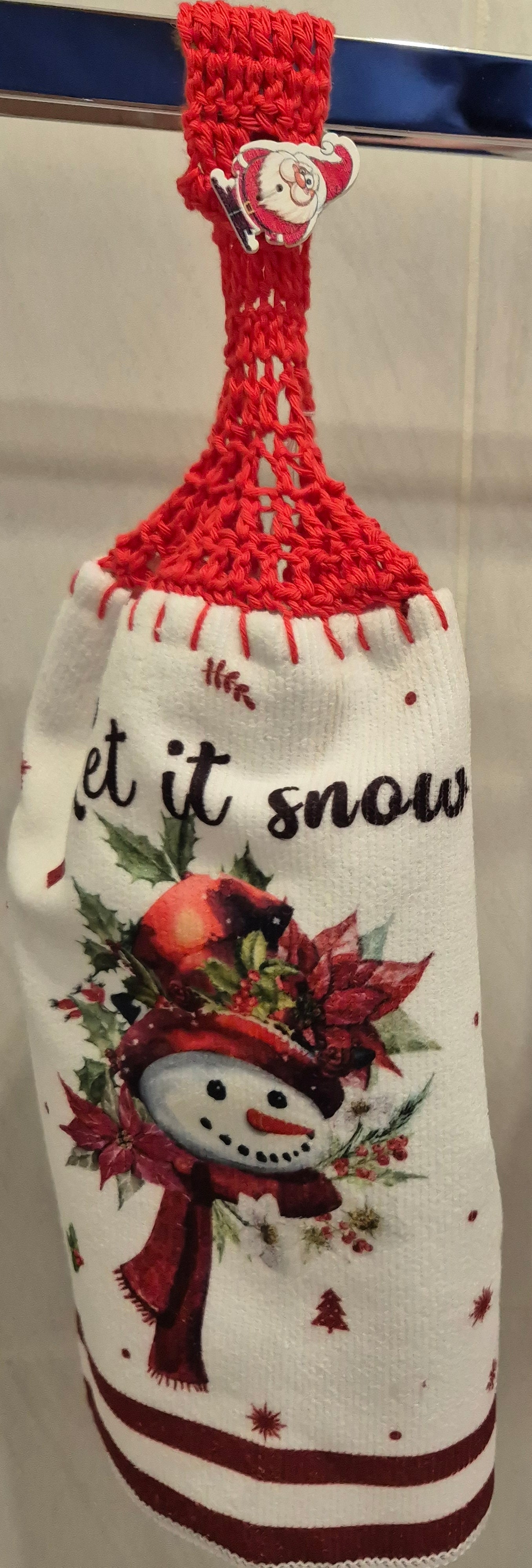 Crochet Kitchen Double Thickness Hanging Hand Towel