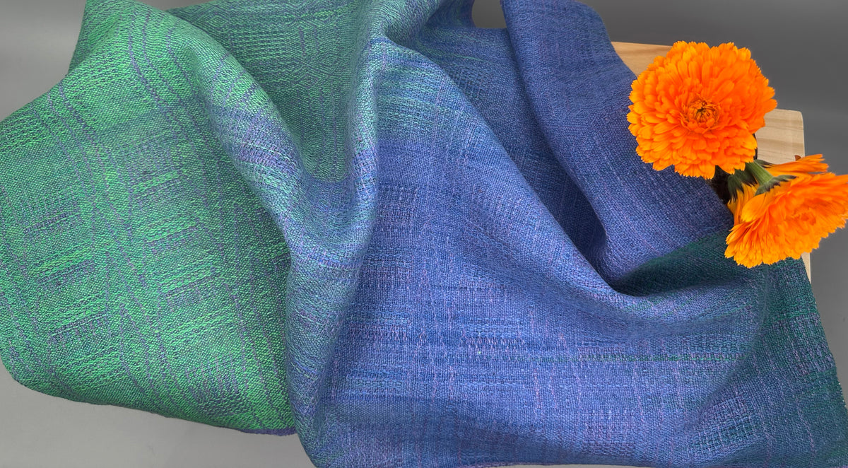 Hand-Dyed and Handwoven Linen/Cotton Tea Towels