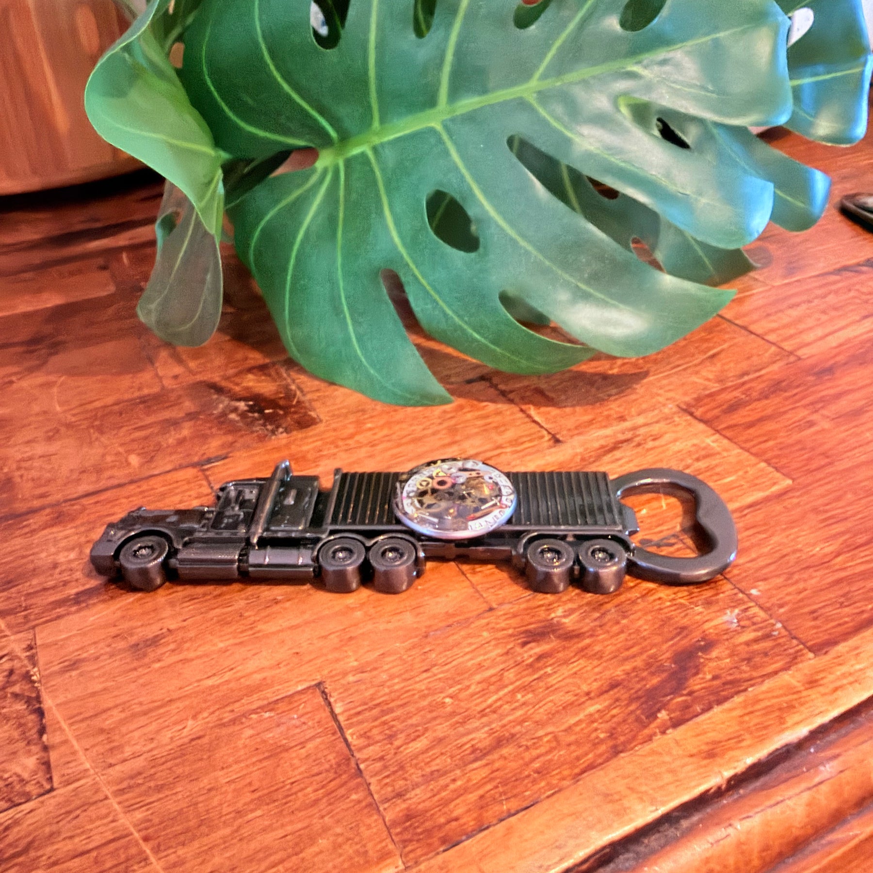 Steampunk watch parts  bottle opener (Truck)