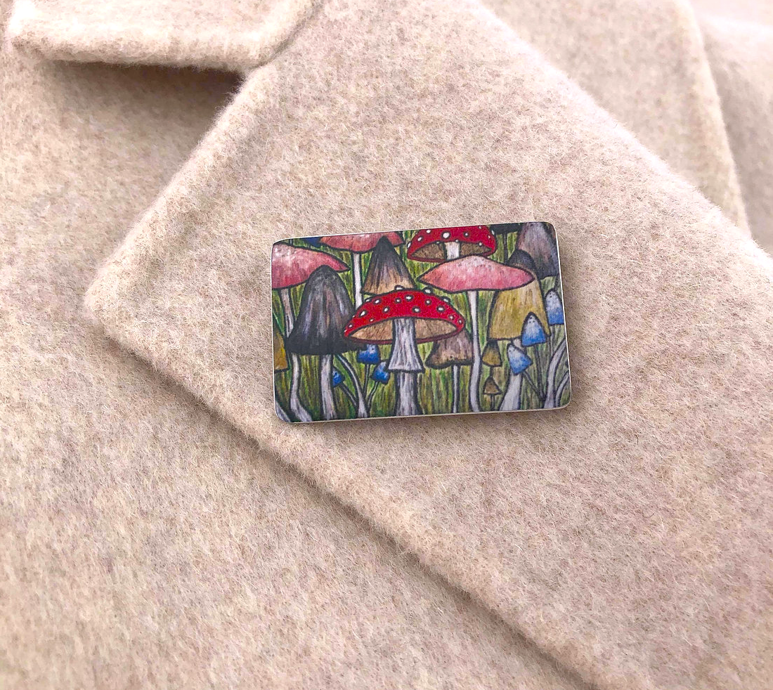 Mushroom Brooch
