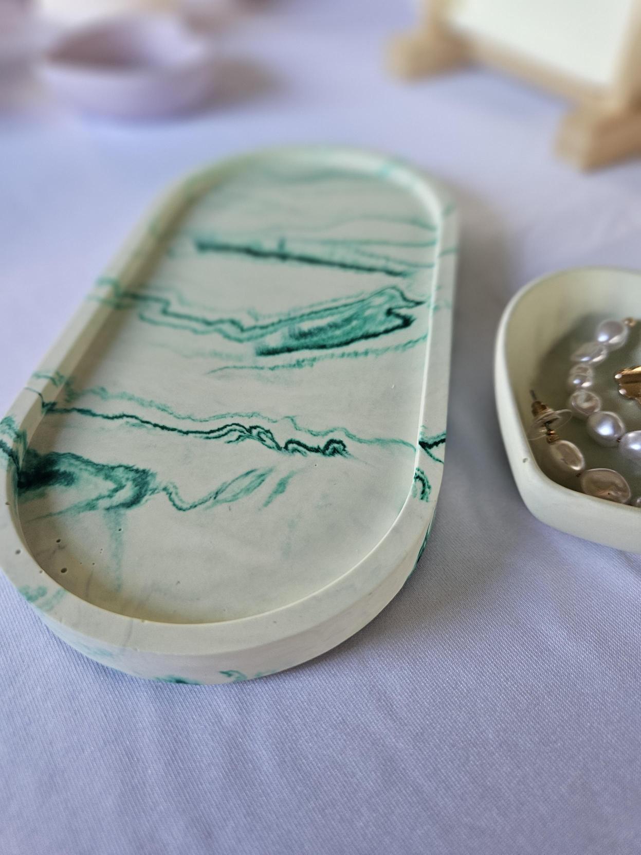 Eco Resin Oval Trinket Tray