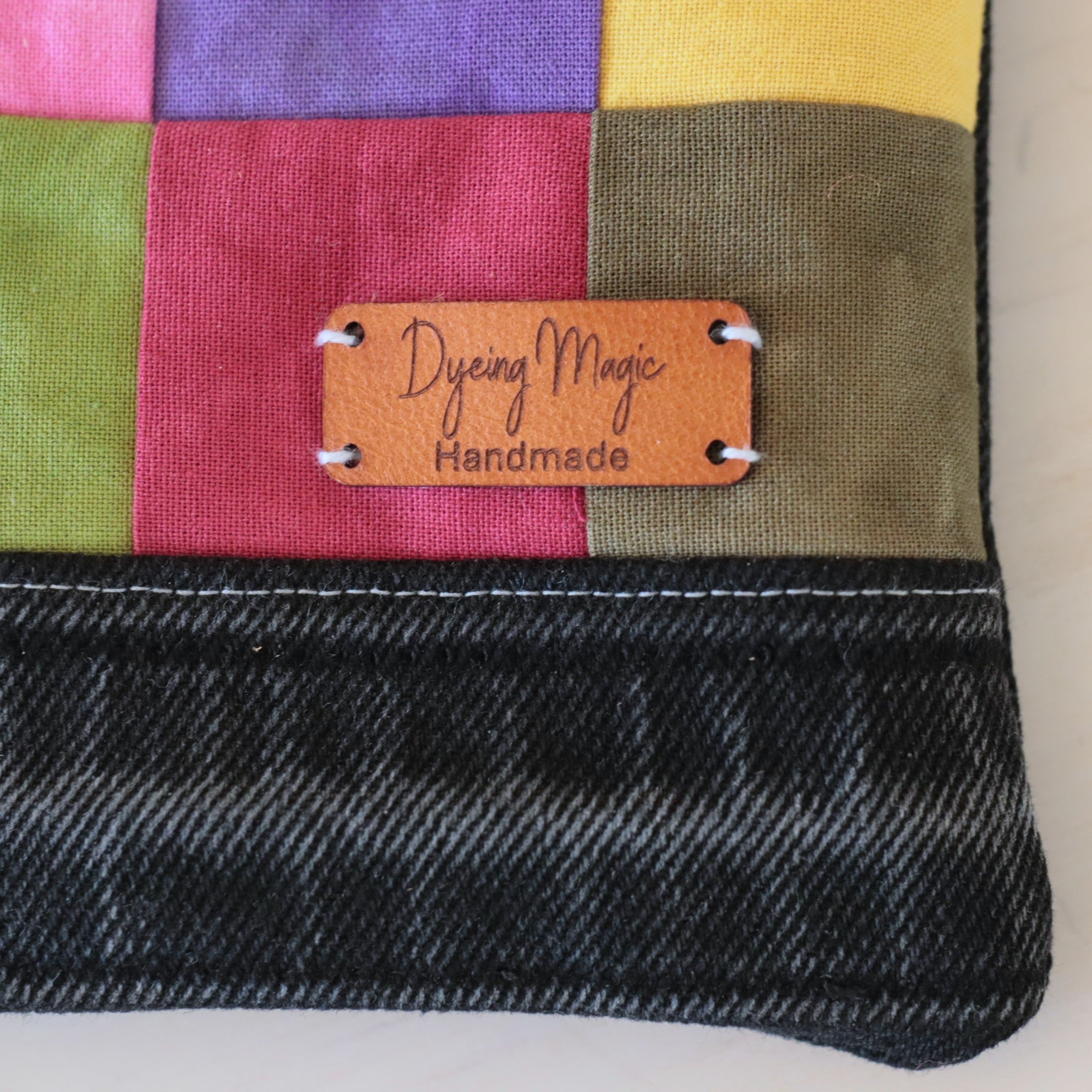 Hand Dyed Patchwork Phone/Glasses Carrier