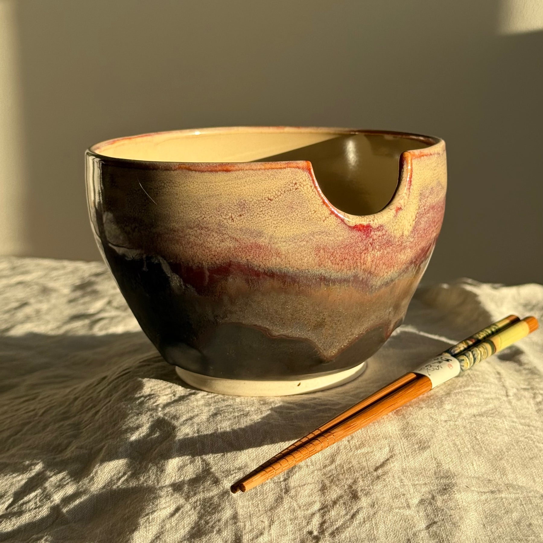Akane Donburi Bowl + Chopsticks | Wheel Thrown Pottery