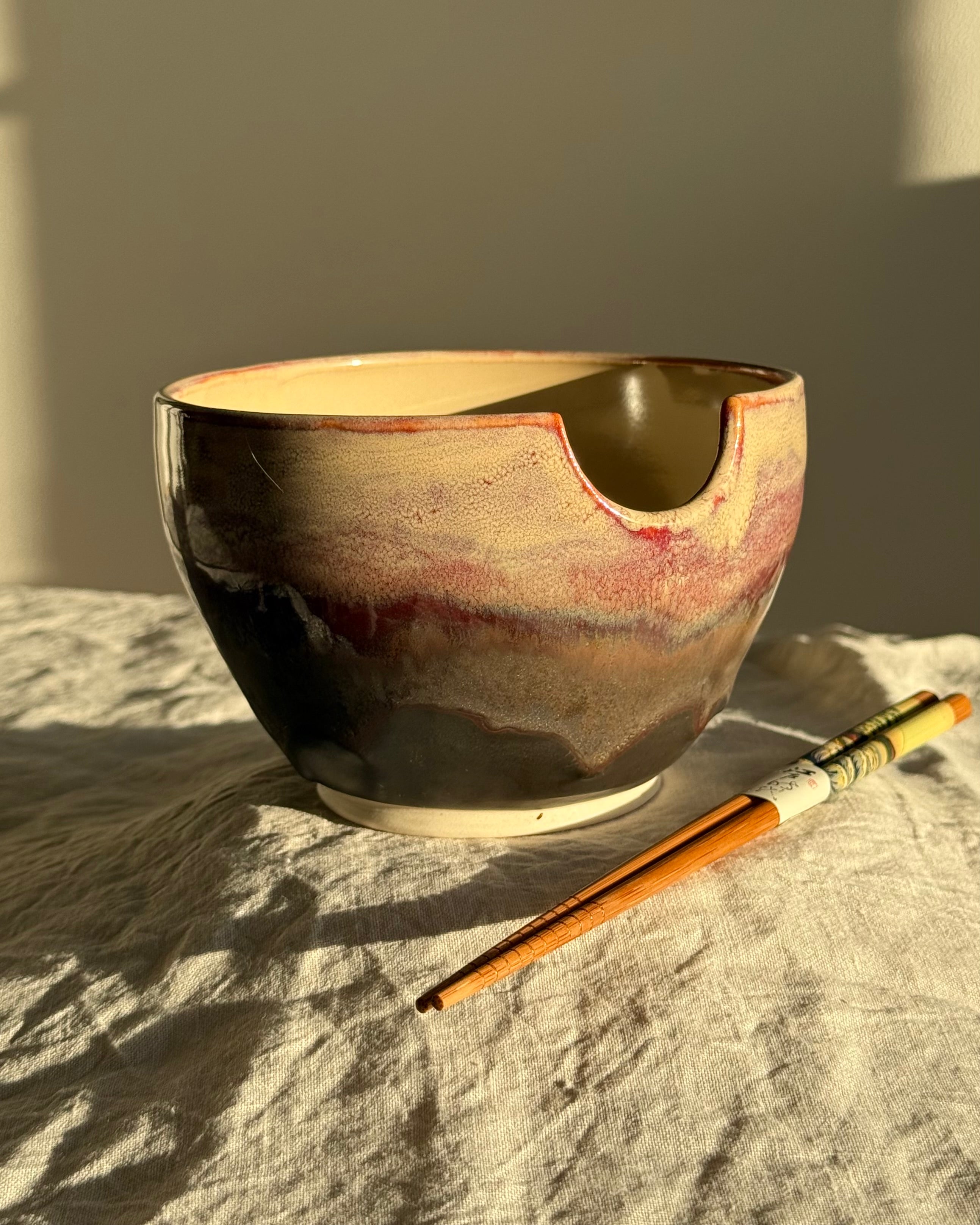 Akane Donburi Bowl + Chopsticks | Wheel Thrown Pottery
