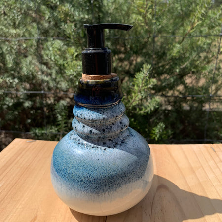 Handmade Ceramic Soap Pump - Artic Ice