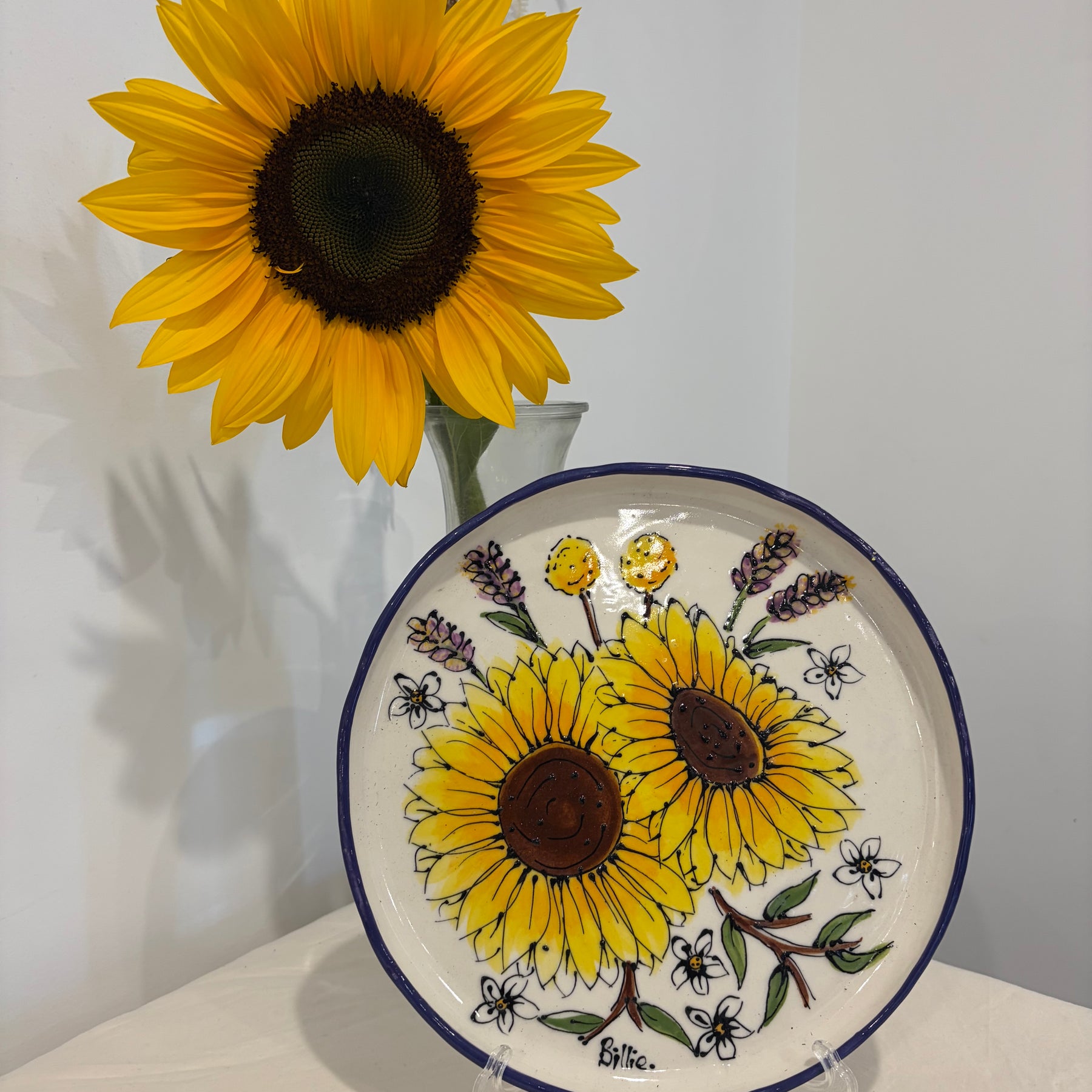 Hand Painted Sunflower Platter Various Designs