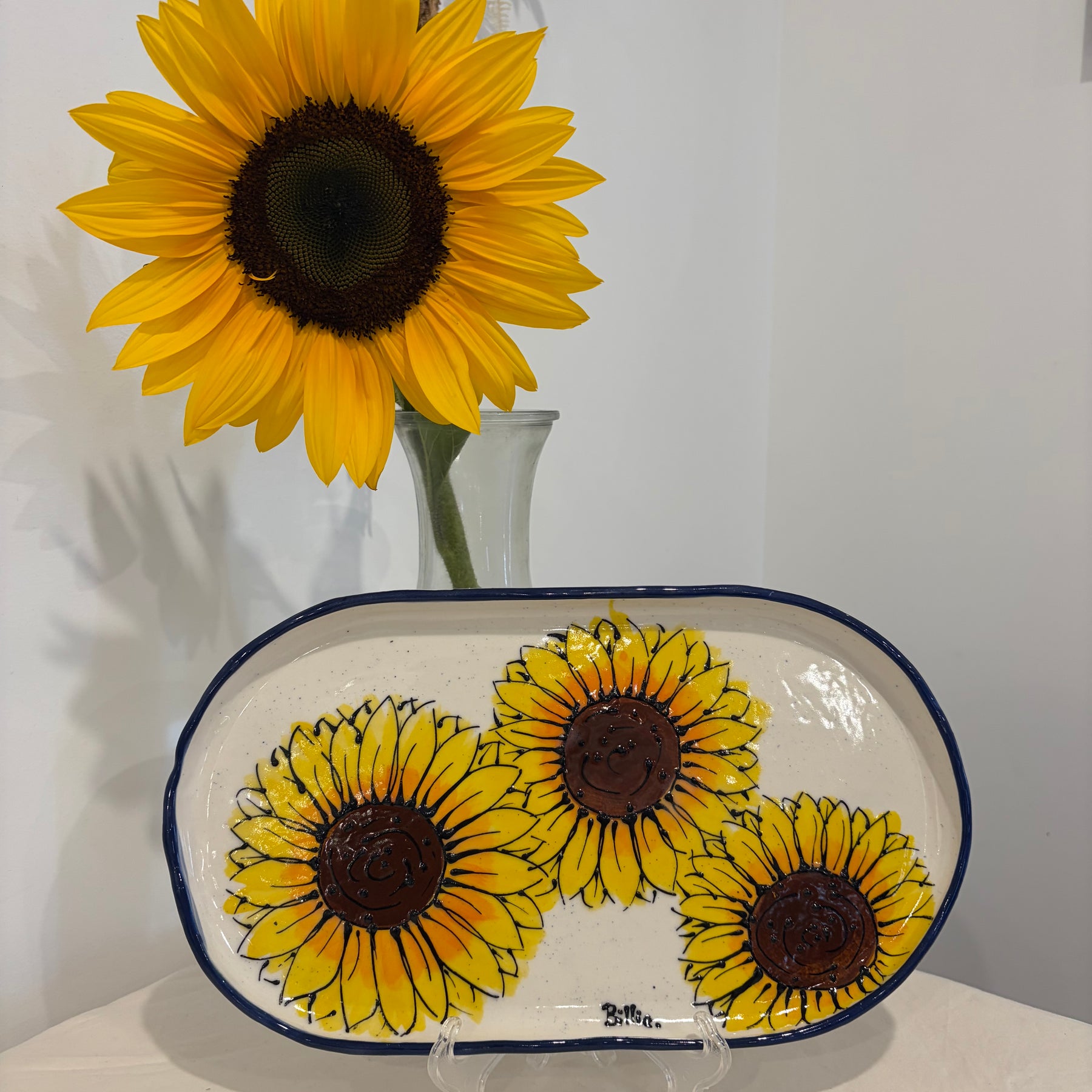 Hand Painted Sunflower Platter Various Designs