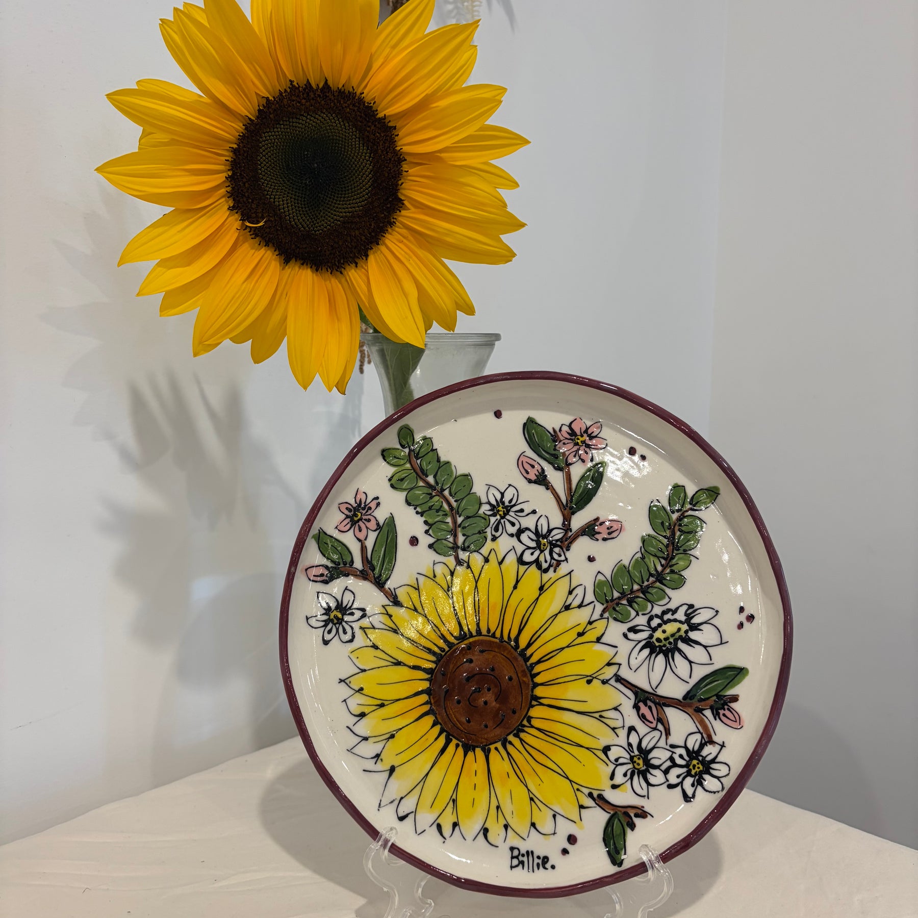 Hand Painted Sunflower Platter Various Designs