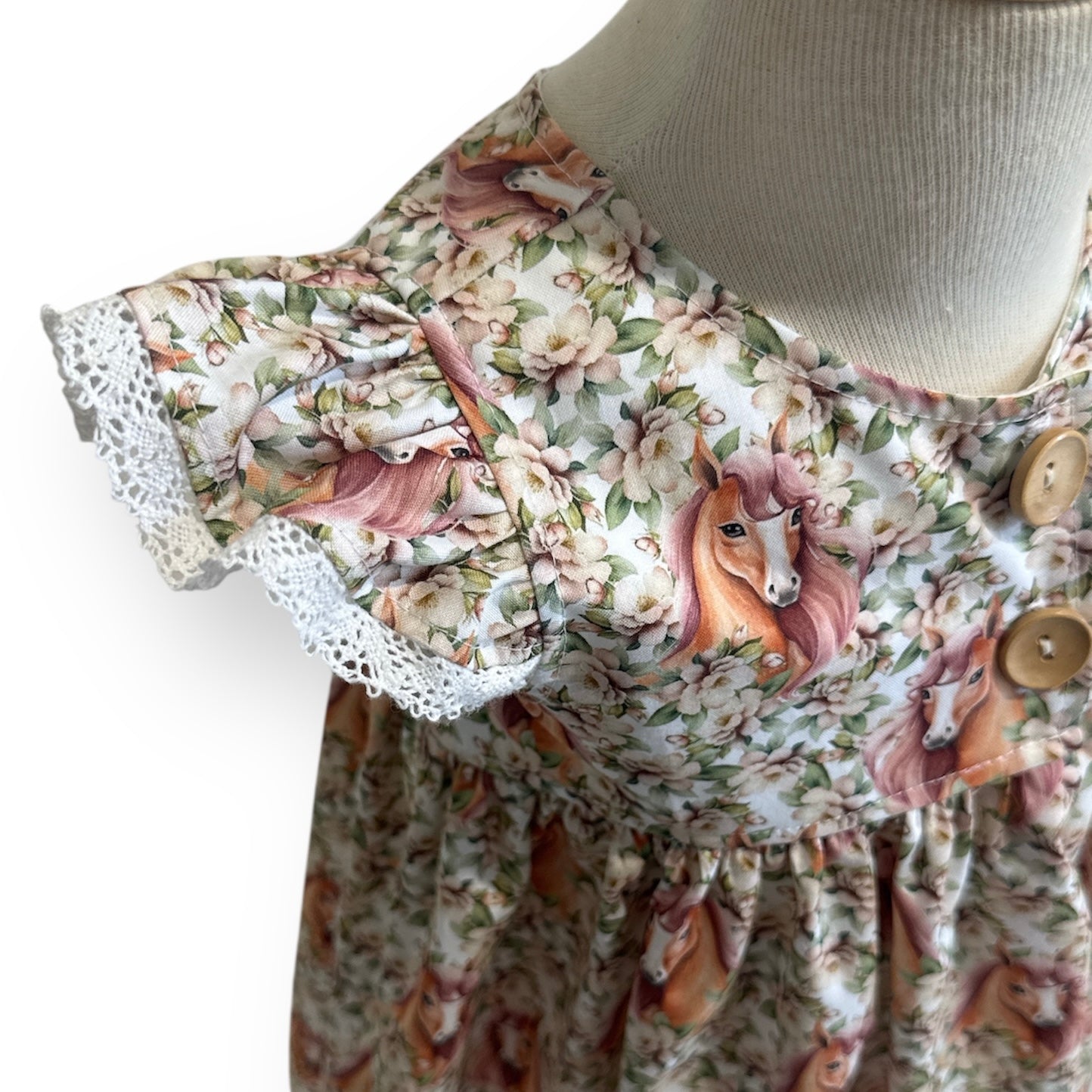 Pretty Horses Flutter Sleeve LEIDON Dress - SIZES 2 & 3