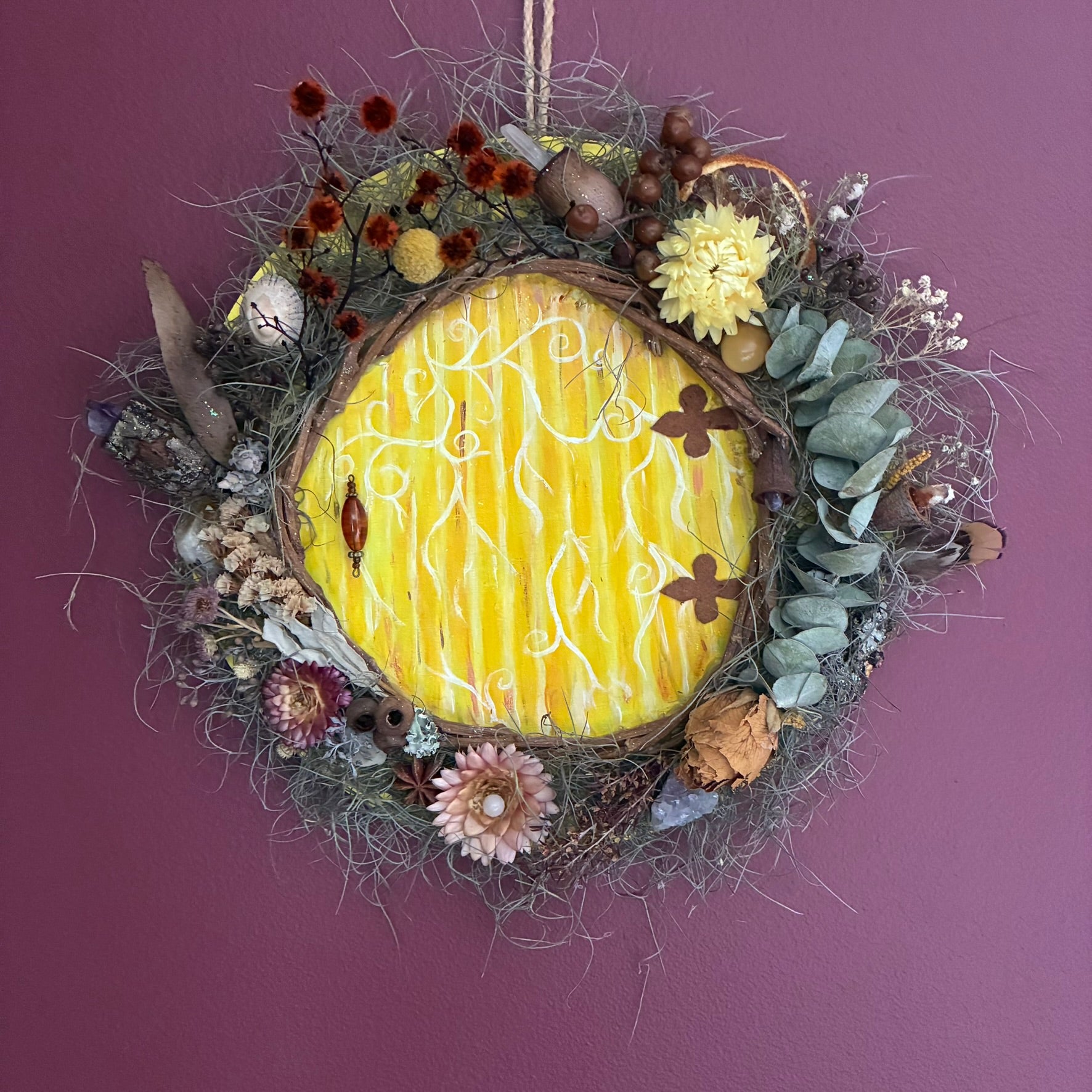 Wreath - Hobbit Faery Door (Yellow)