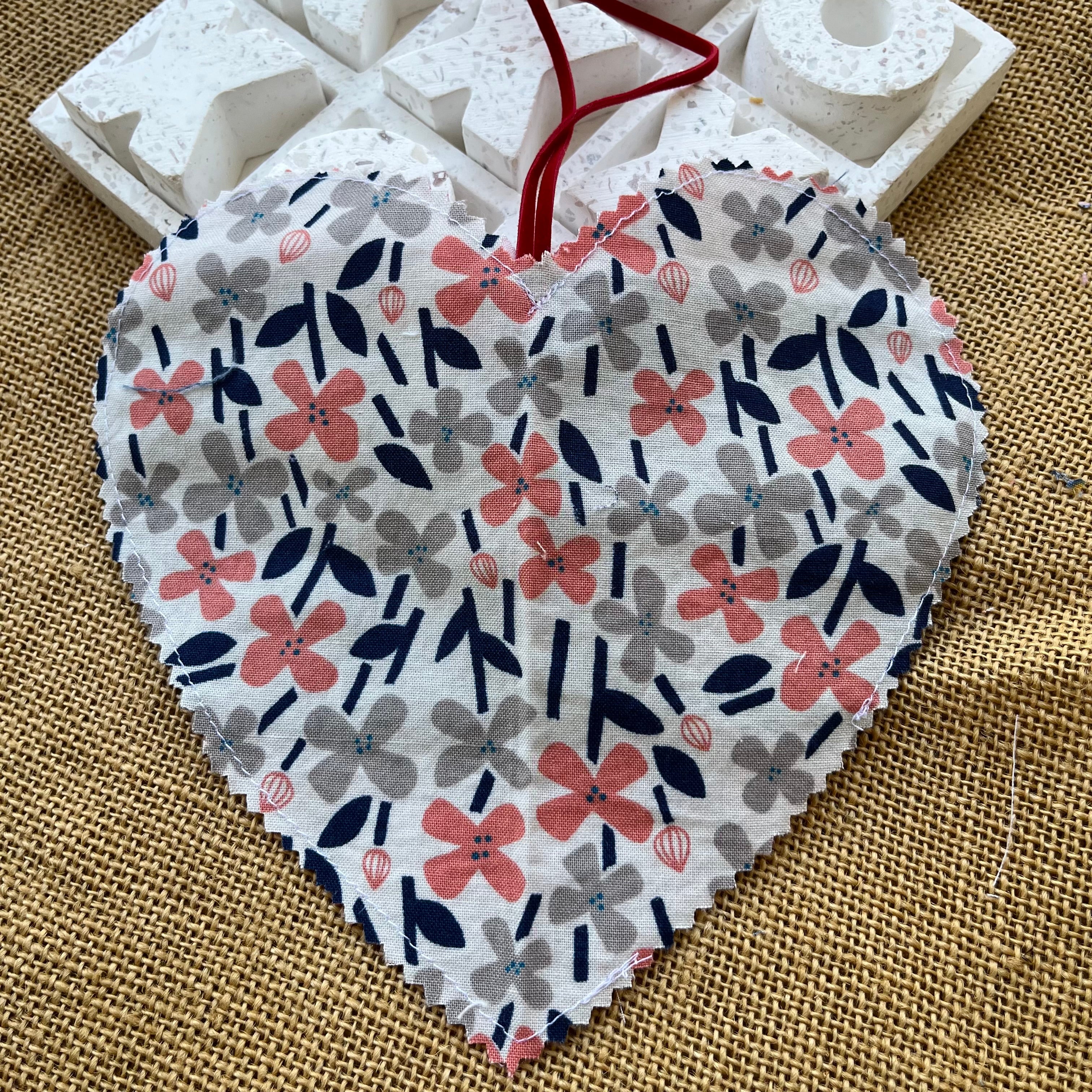 Handmade hearts | organic fabric | rustic  look