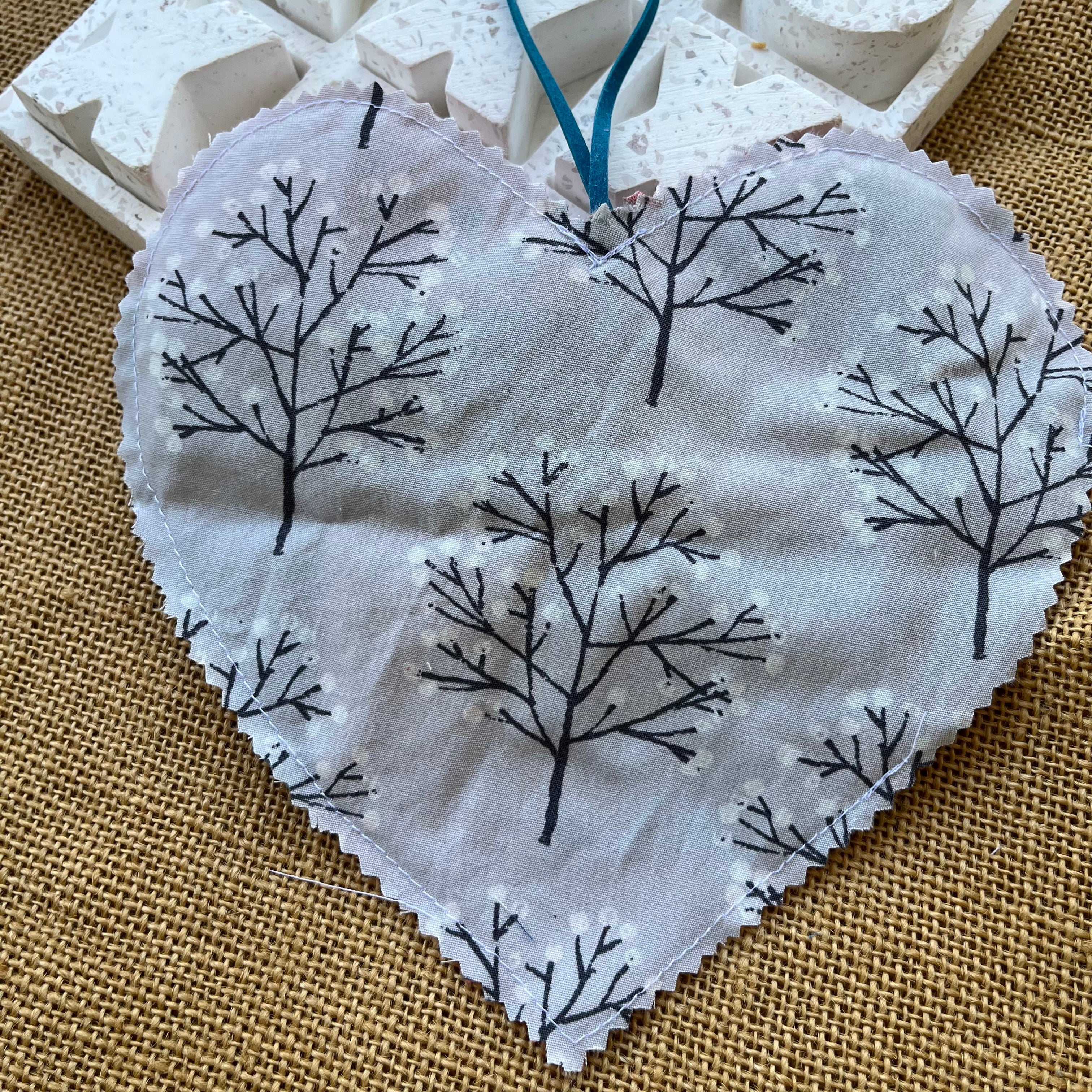 Handmade hearts | organic fabric | rustic  look