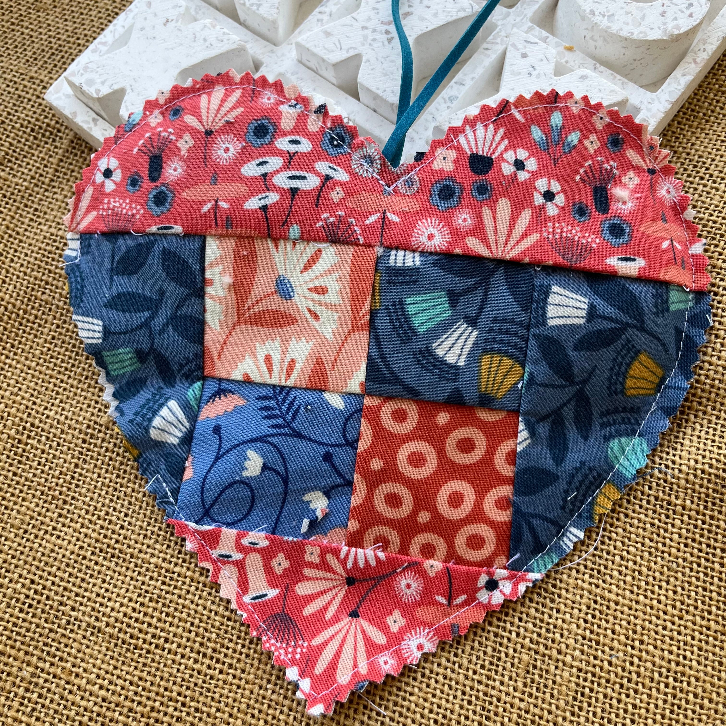Handmade hearts | organic fabric | rustic  look