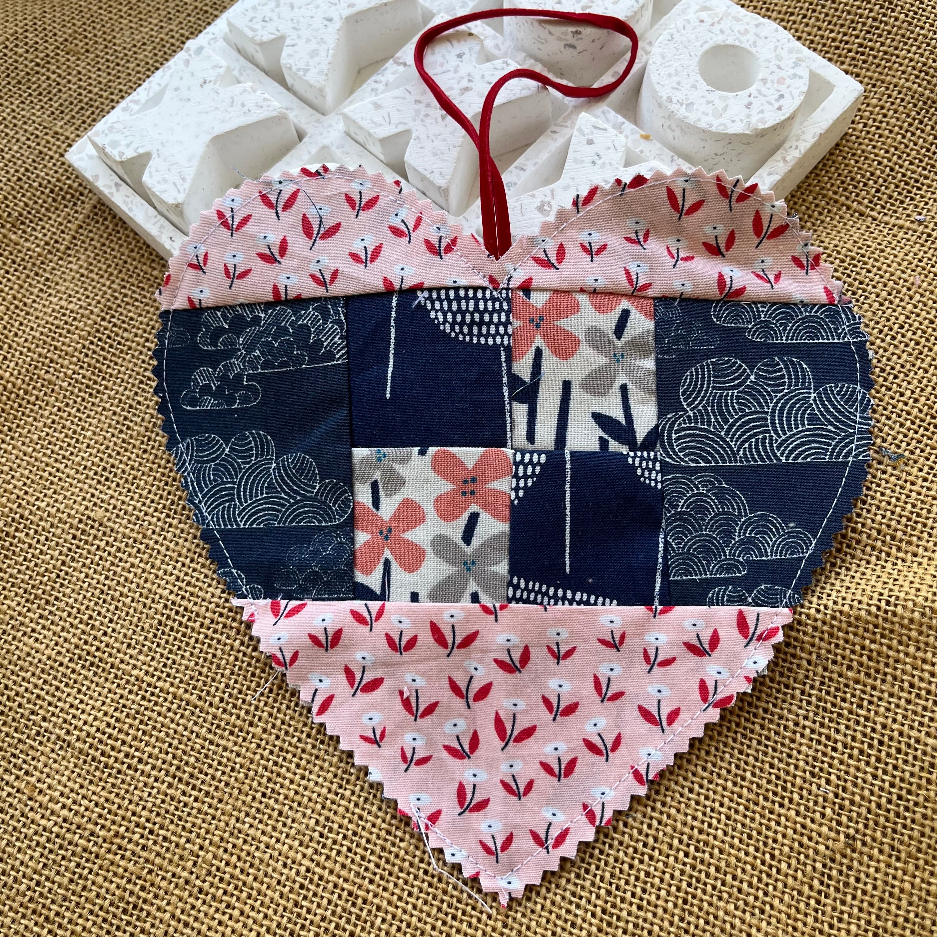 Handmade hearts | organic fabric | rustic  look