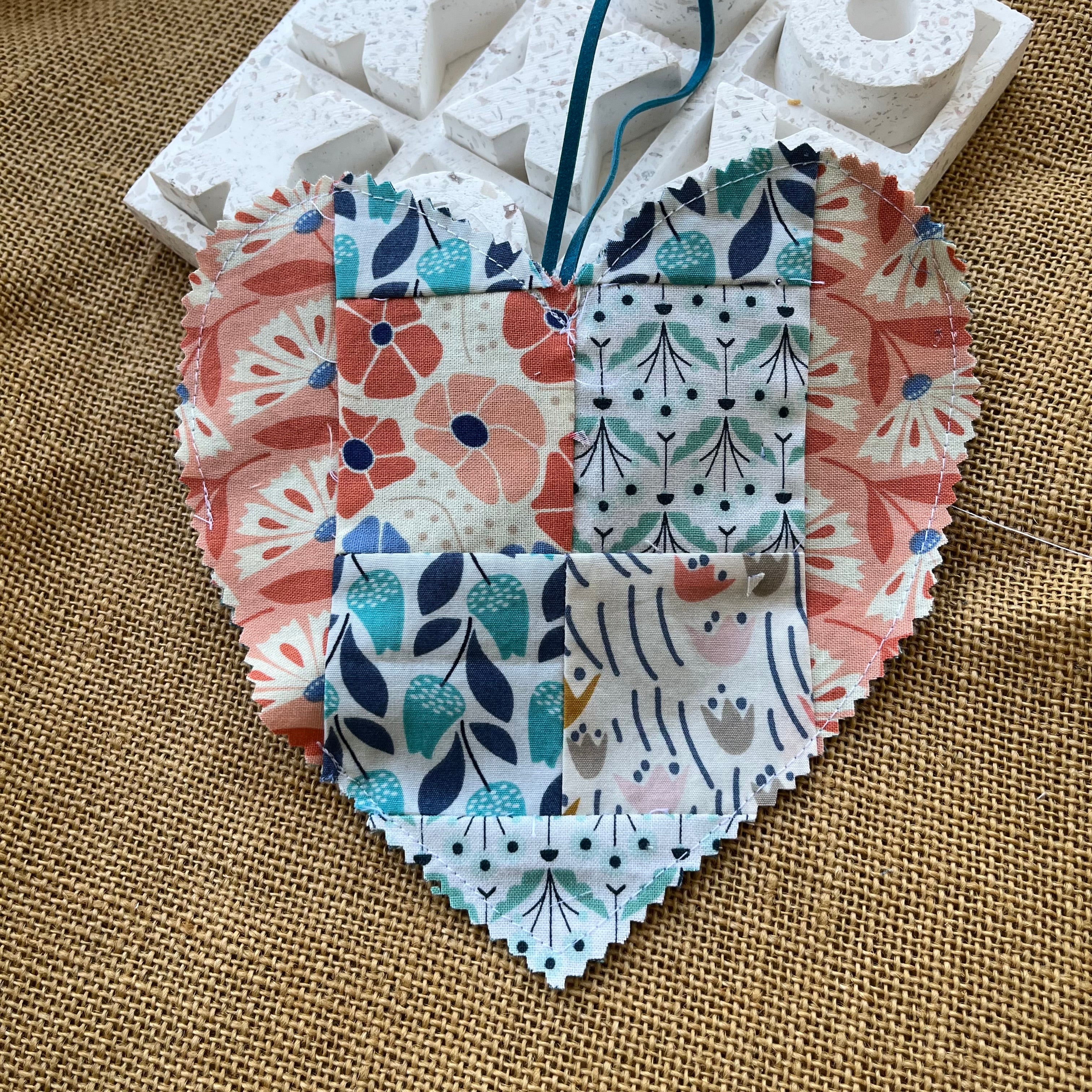 Handmade hearts | organic fabric | rustic  look