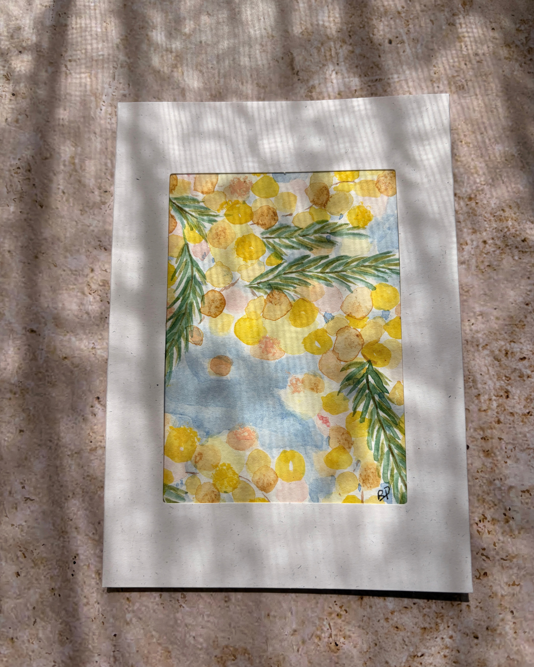Original Hand-Painted Greeting Card I Wattle Collection