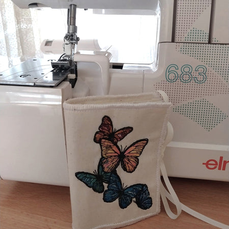 Butterfly Cream Needle/Backpack Pins Book