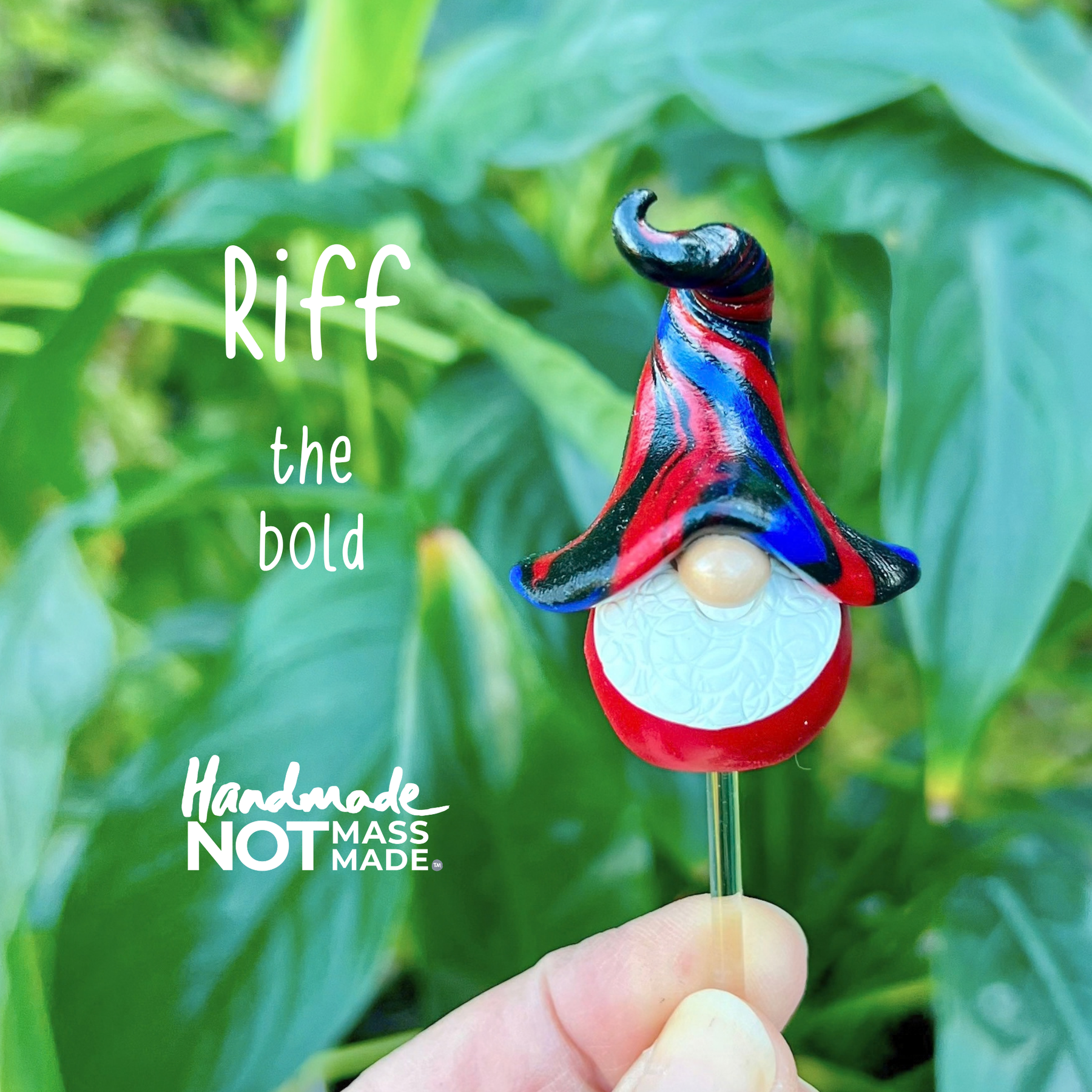 Whimsical polymer gnome trio - Riff, Jolt & Nix