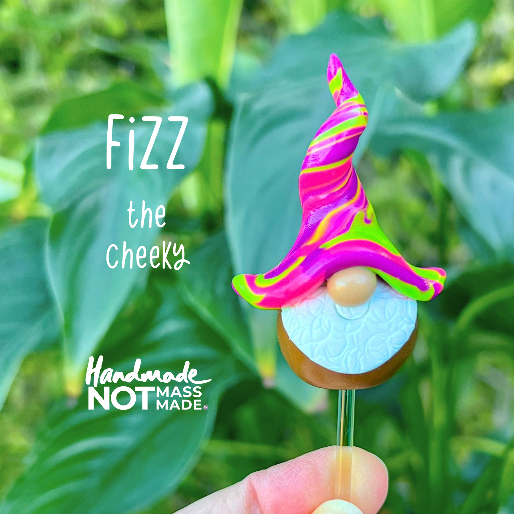 Whimsical polymer gnome trio - Fizz, Rolo & Tizzy