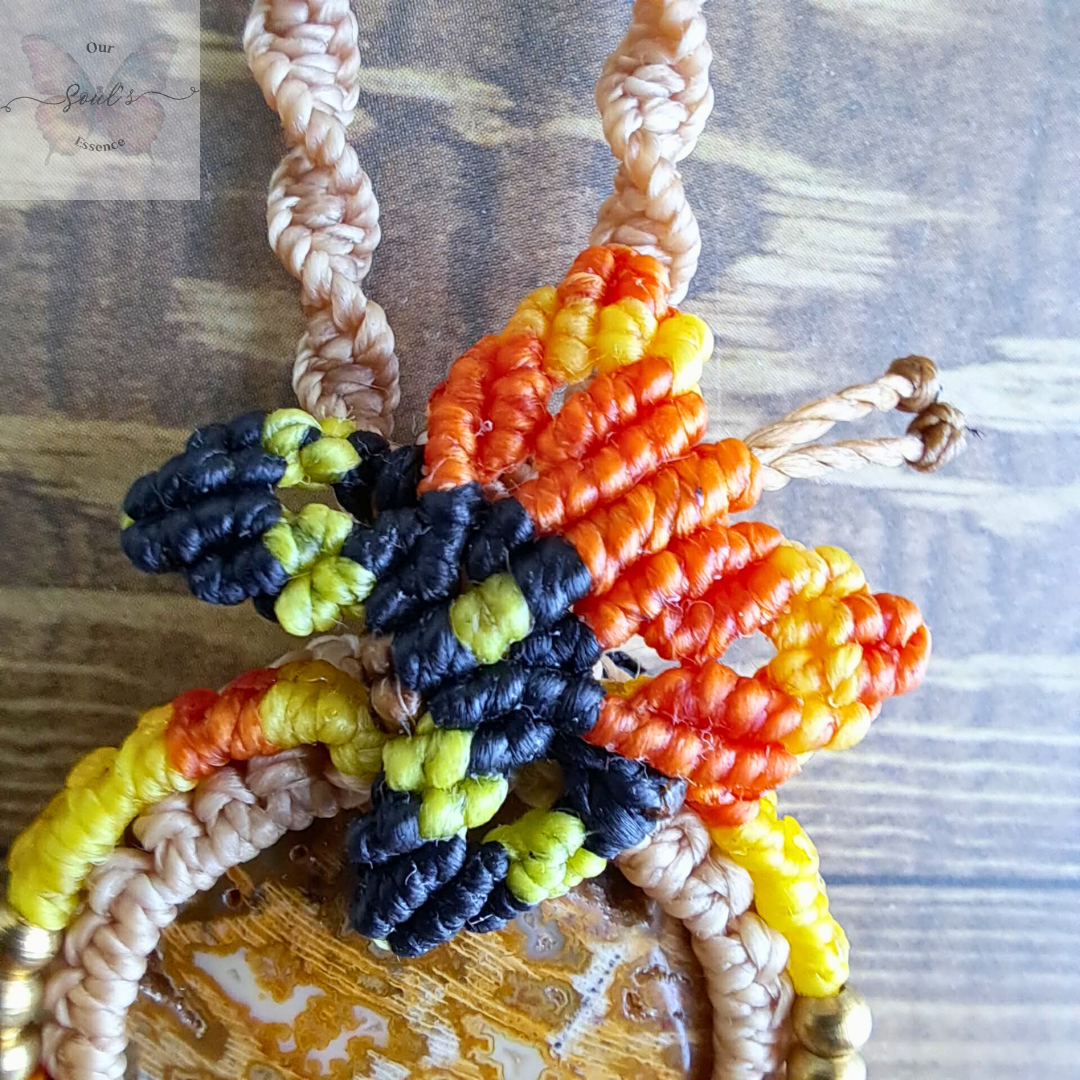 Palm Wood Micro Macramé Necklace