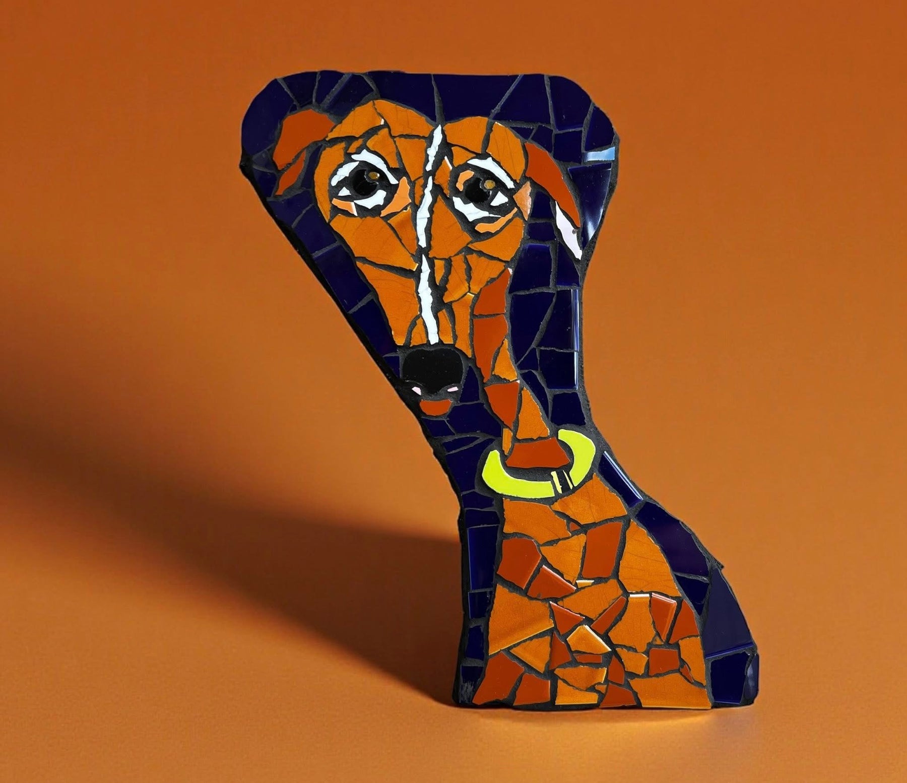 Mosaic Doggo. Wall Hanging.