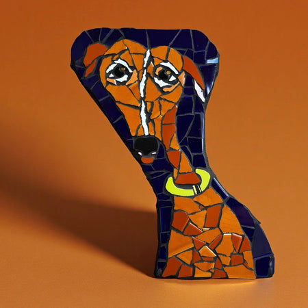 Mosaic Doggo. Wall Hanging.