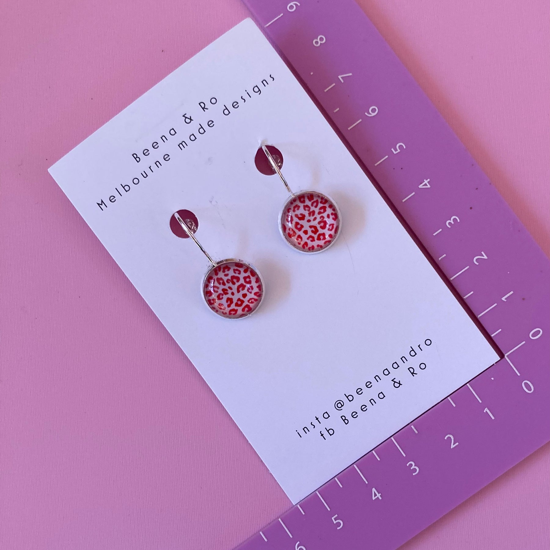 Bright animal print earrings