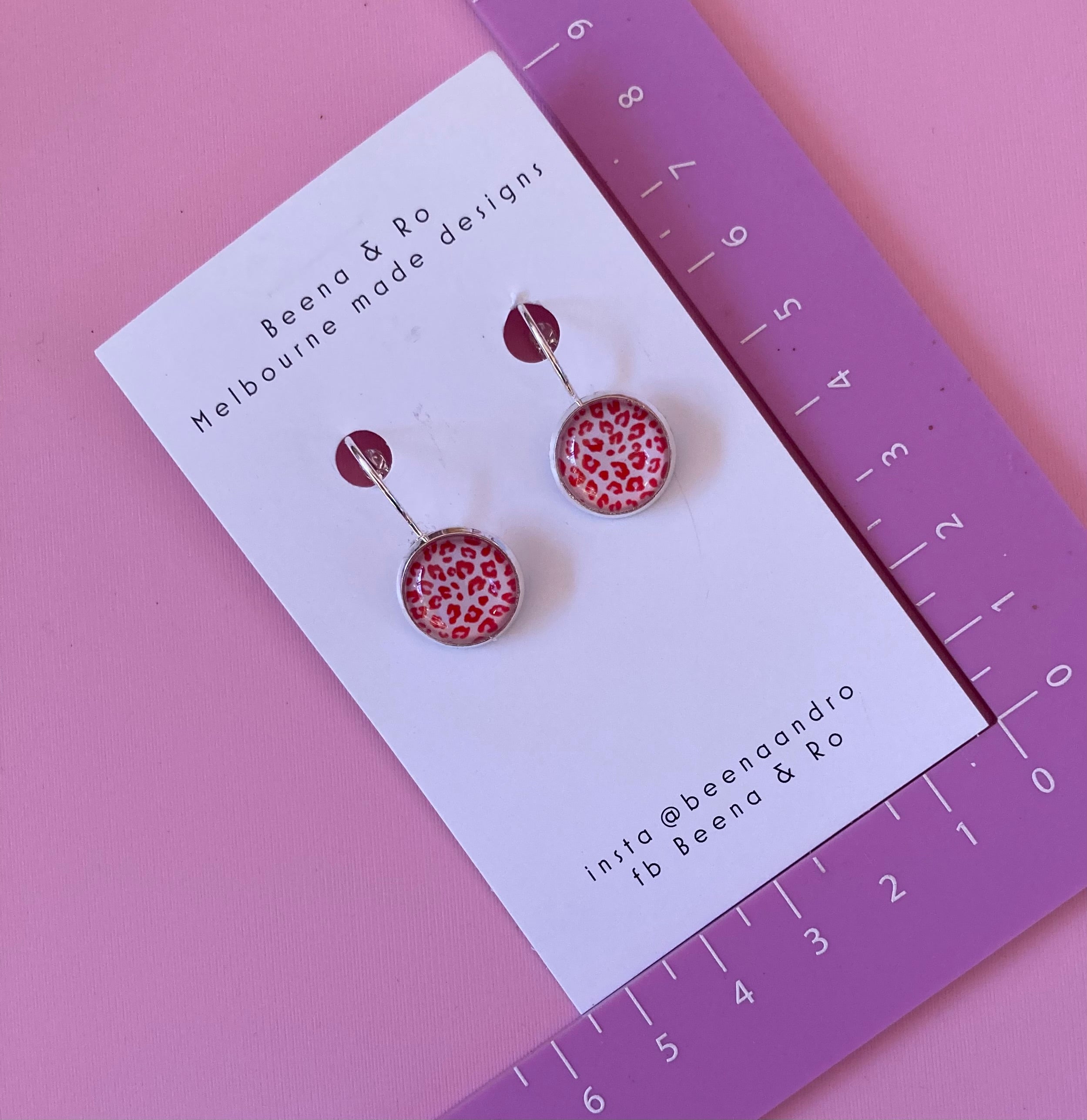 Bright animal print earrings