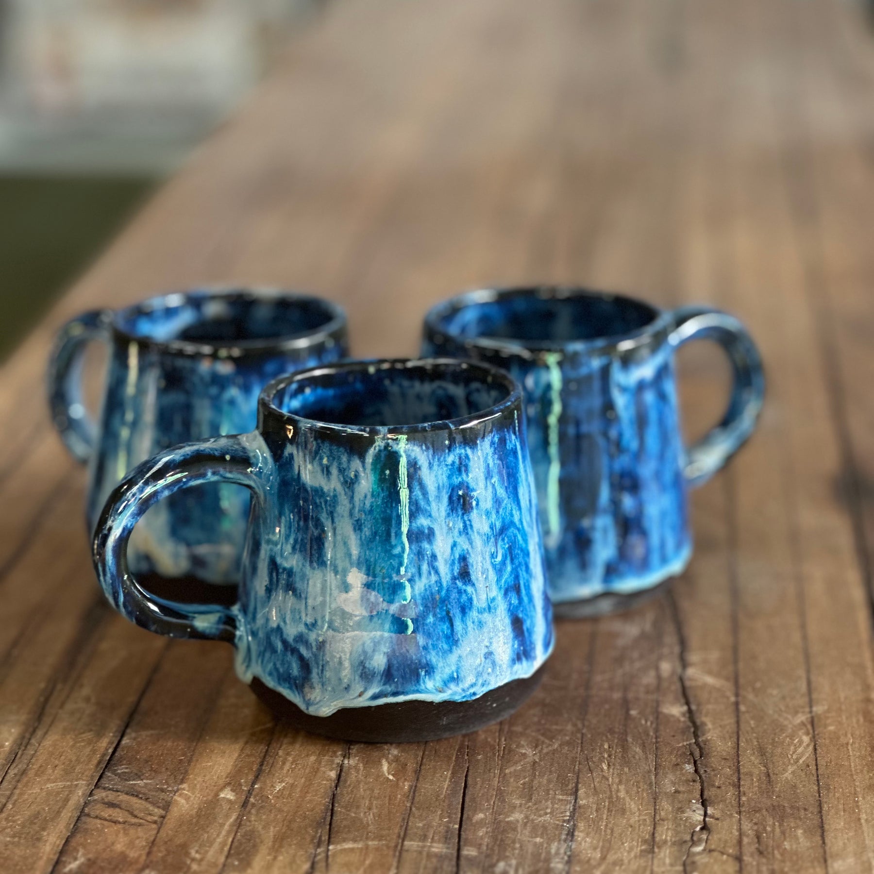 Cosmic Blue Mugs - Handmade Ceramic Mugs