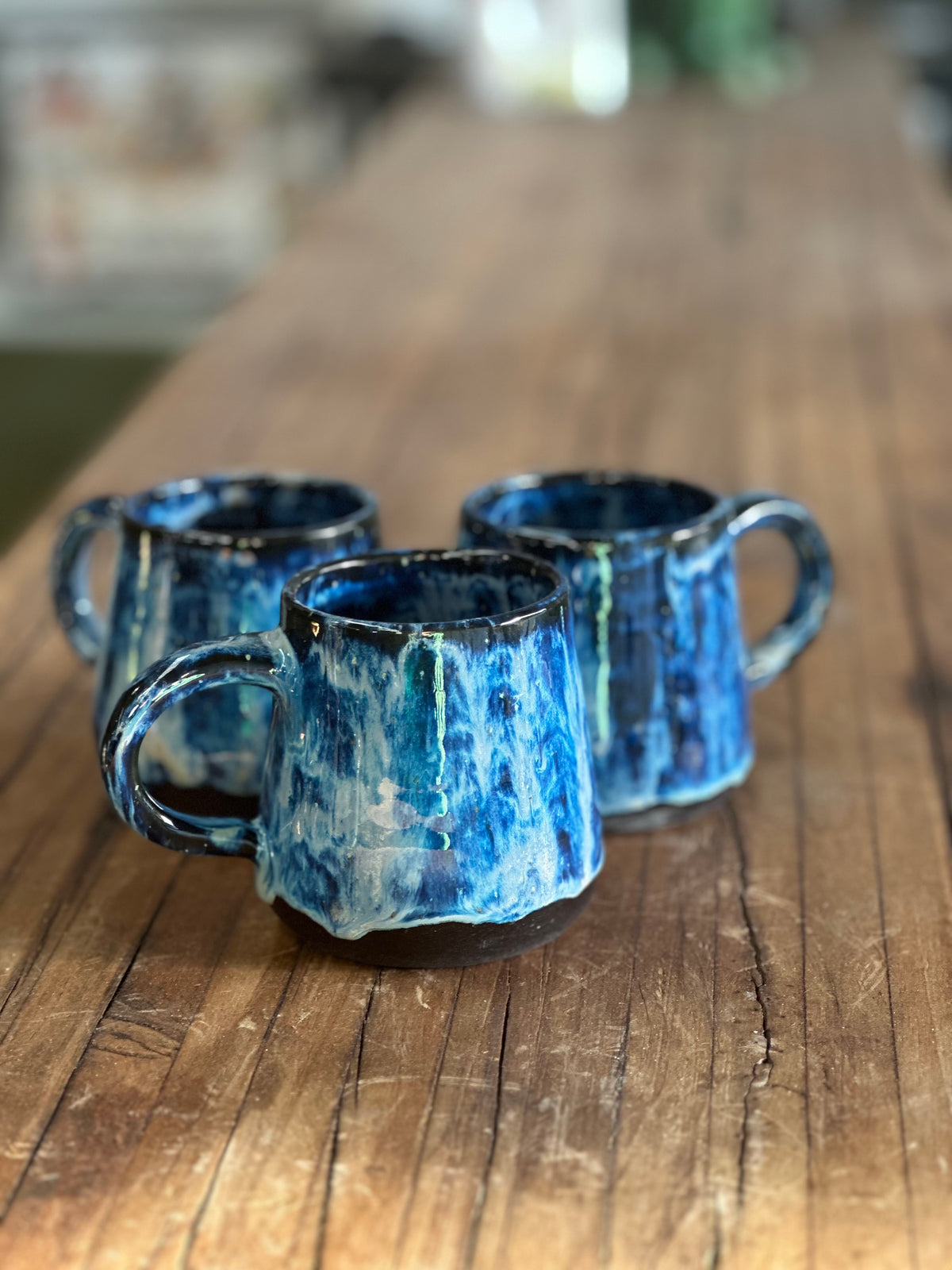 Cosmic Blue Mugs - Handmade Ceramic Mugs