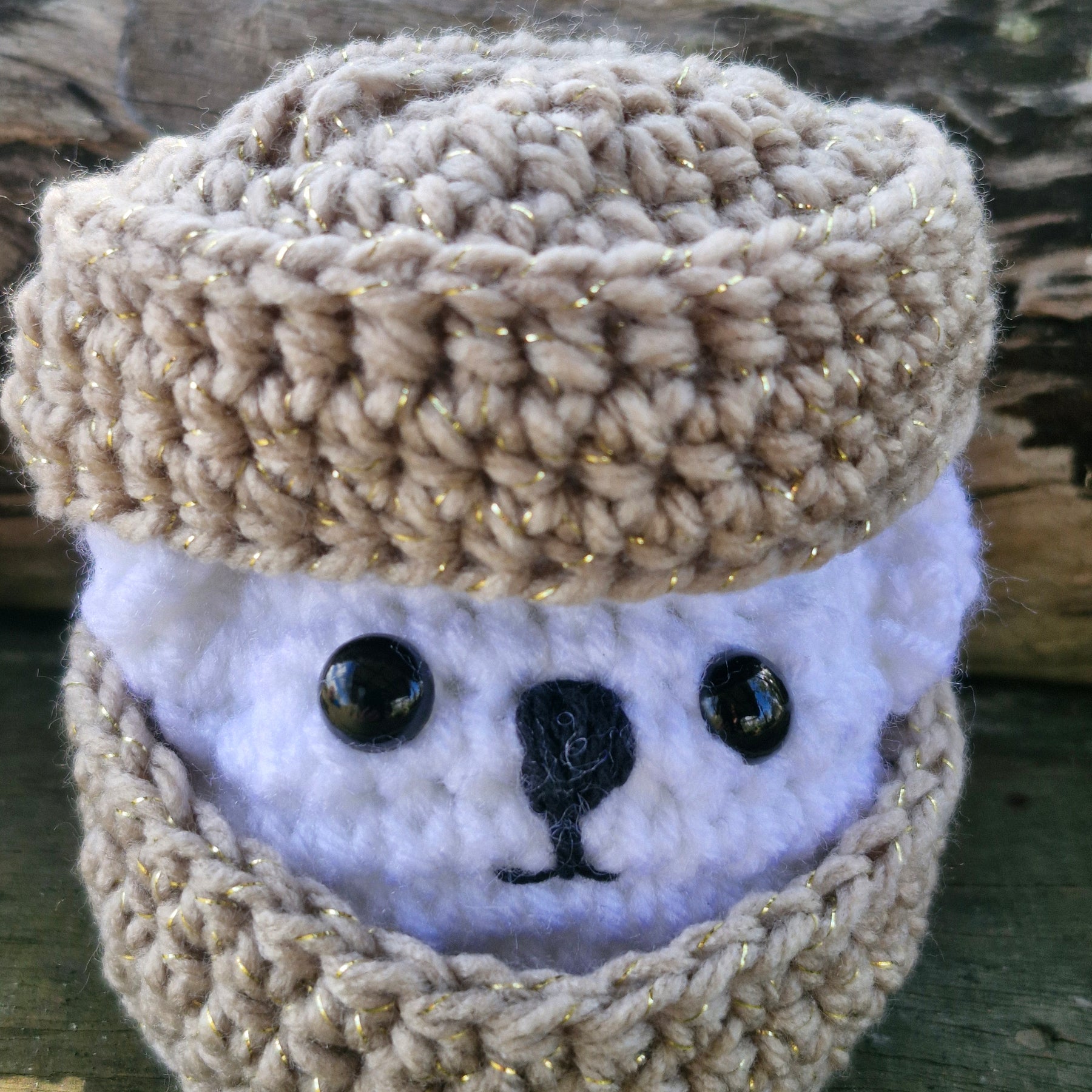 Cute crochet Little BEAR Dumpling with Steamer Box