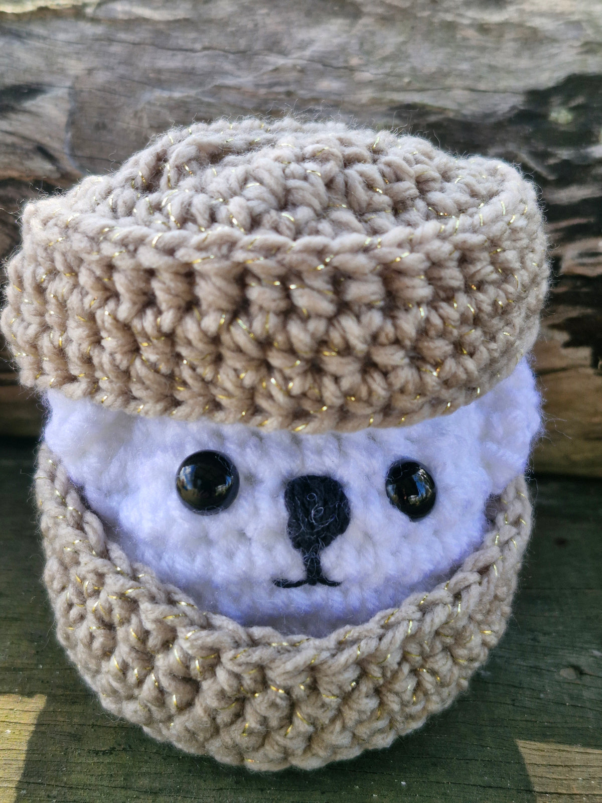 Cute crochet Little BEAR Dumpling with Steamer Box