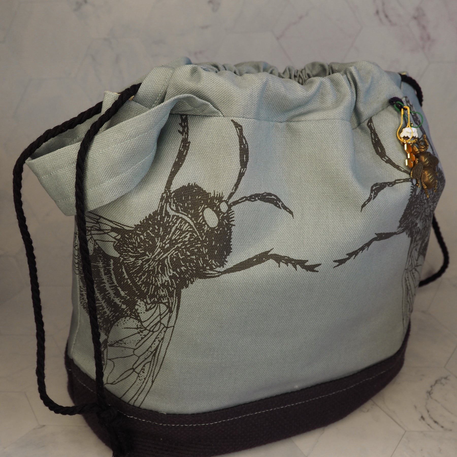 Large Knitting Project Bag - Bees