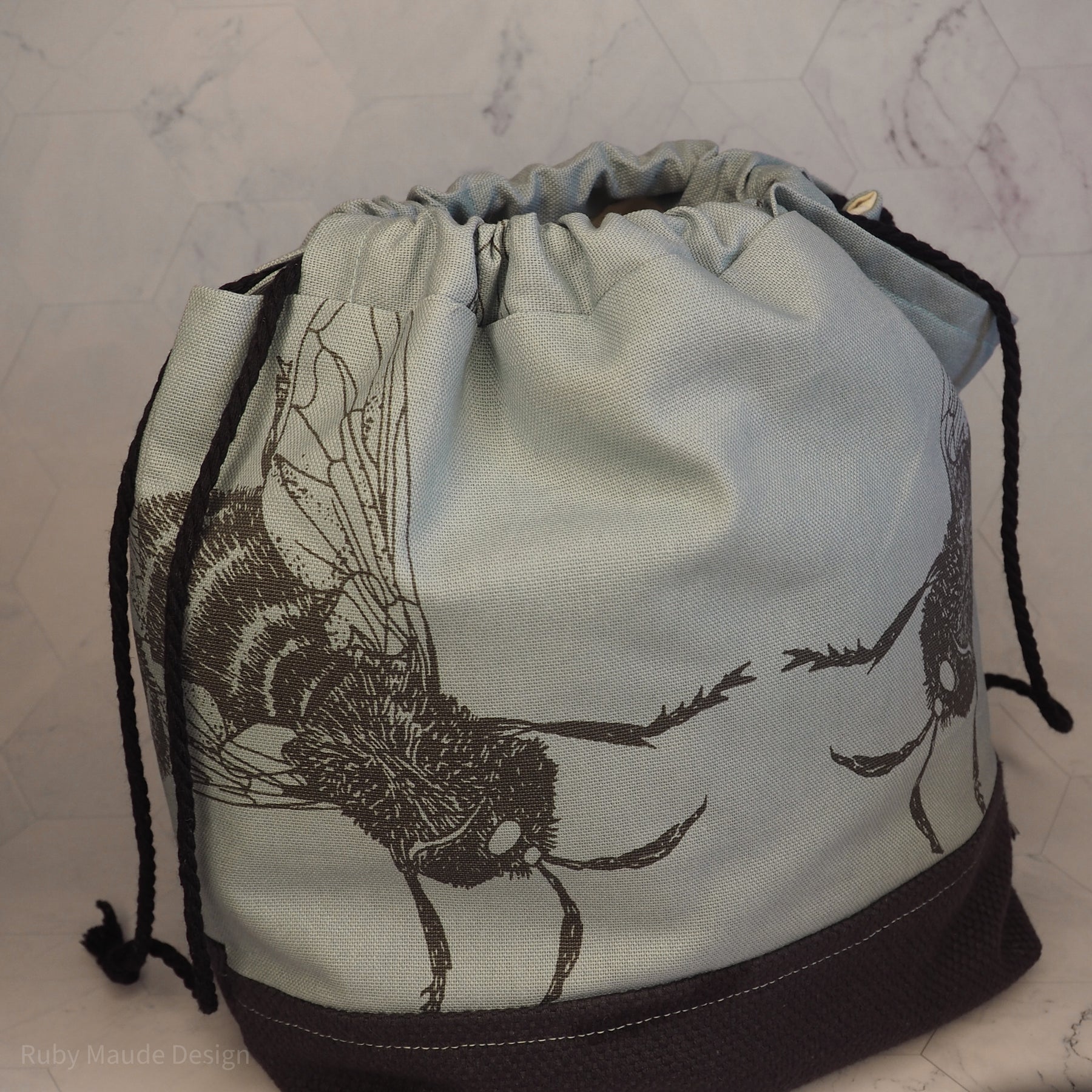 Large Knitting Project Bag - Bees