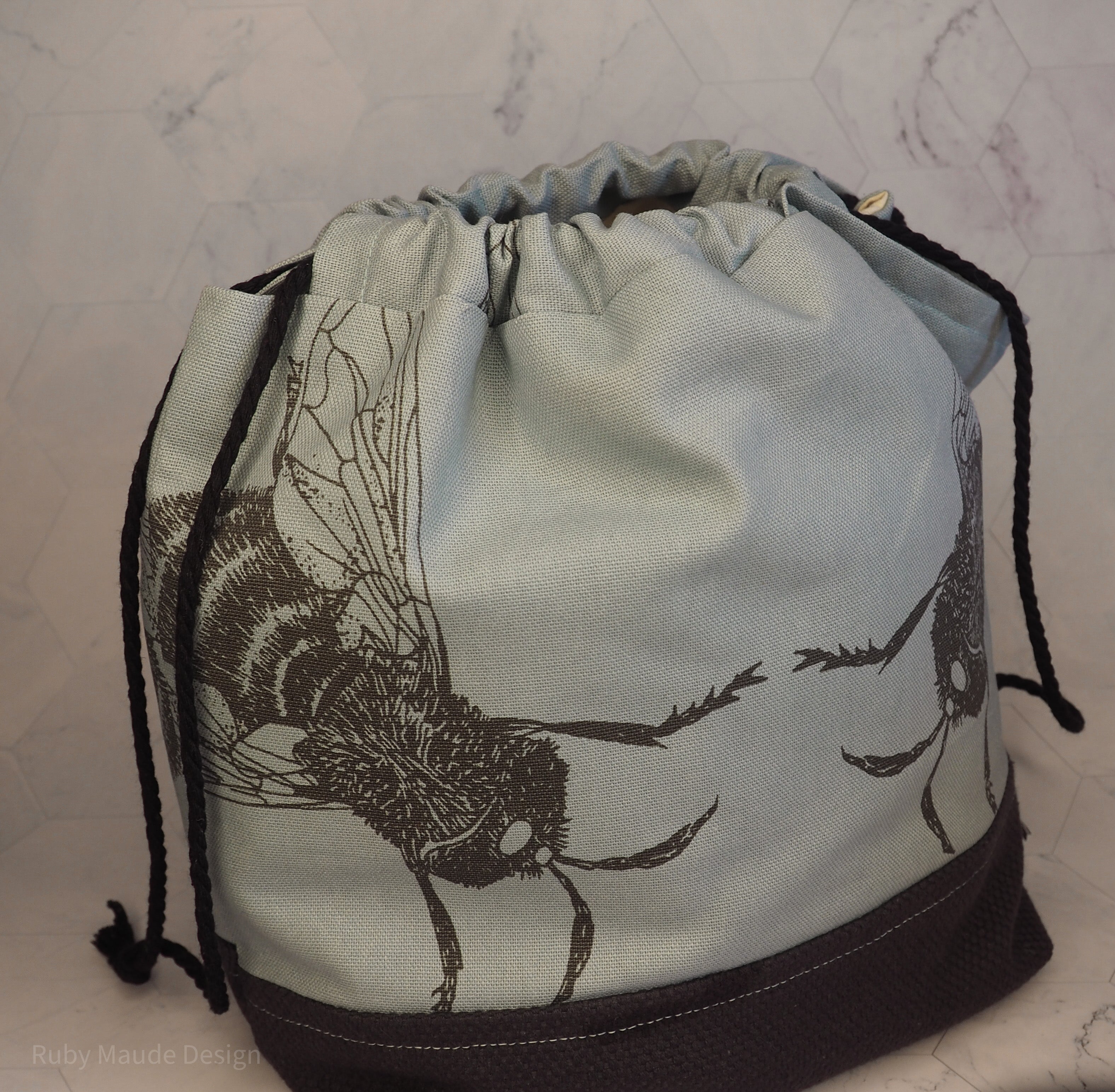 Large Knitting Project Bag - Bees