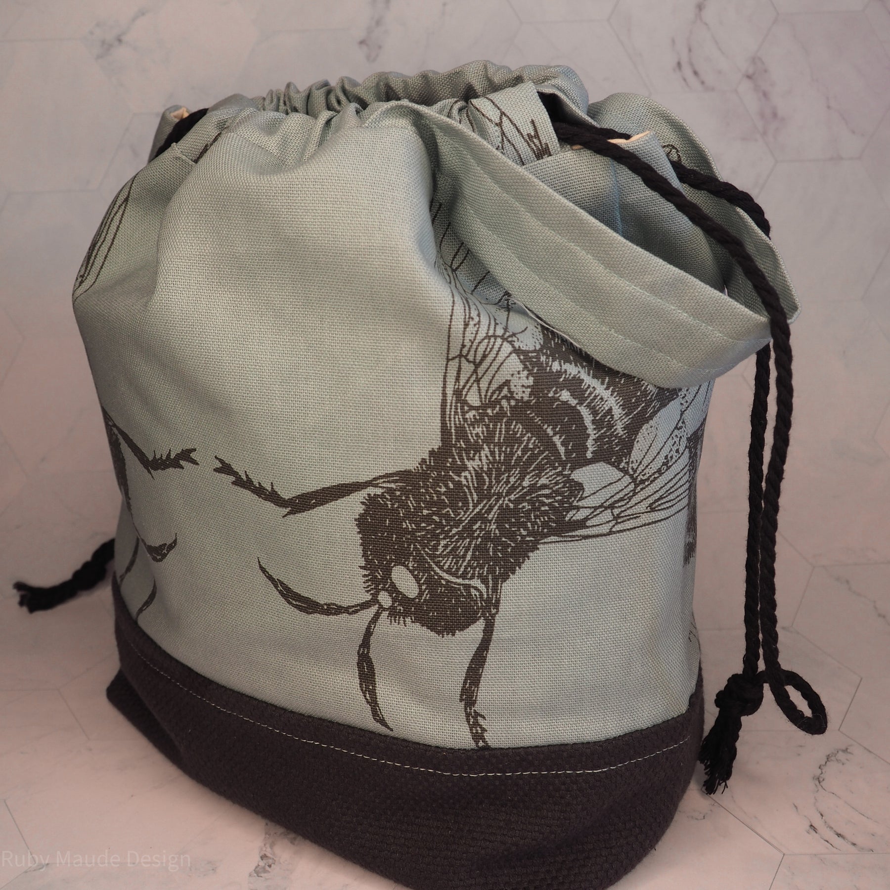 Large Knitting Project Bag - Bees
