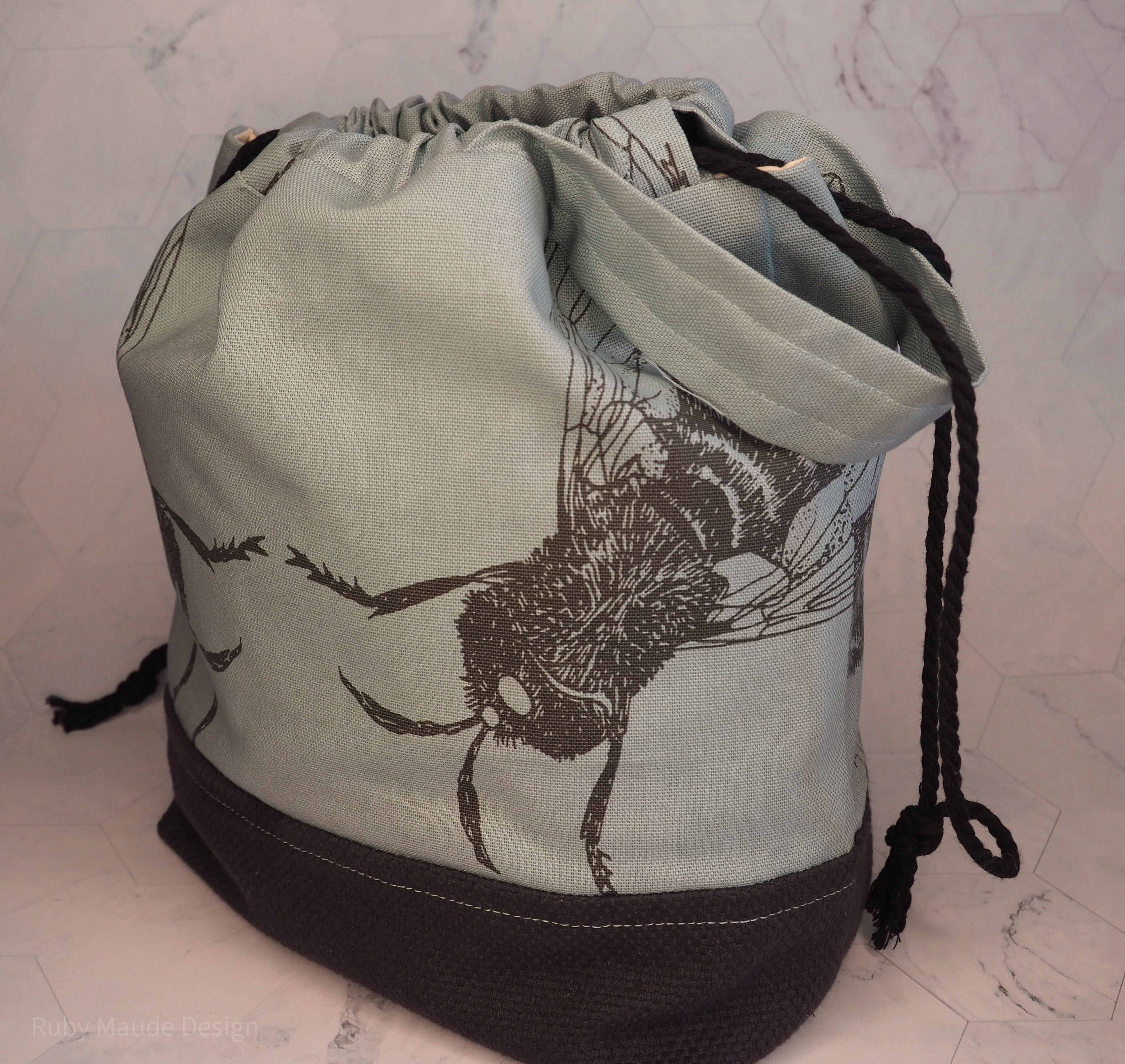 Large Knitting Project Bag - Bees