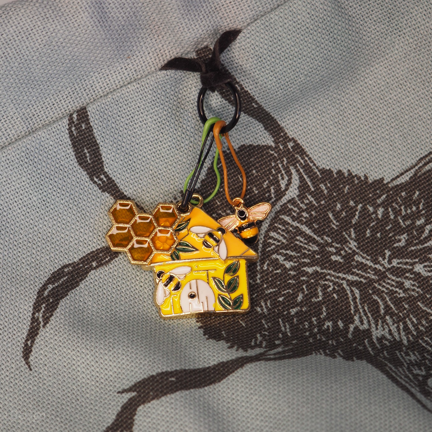 Large Knitting Project Bag - Bees