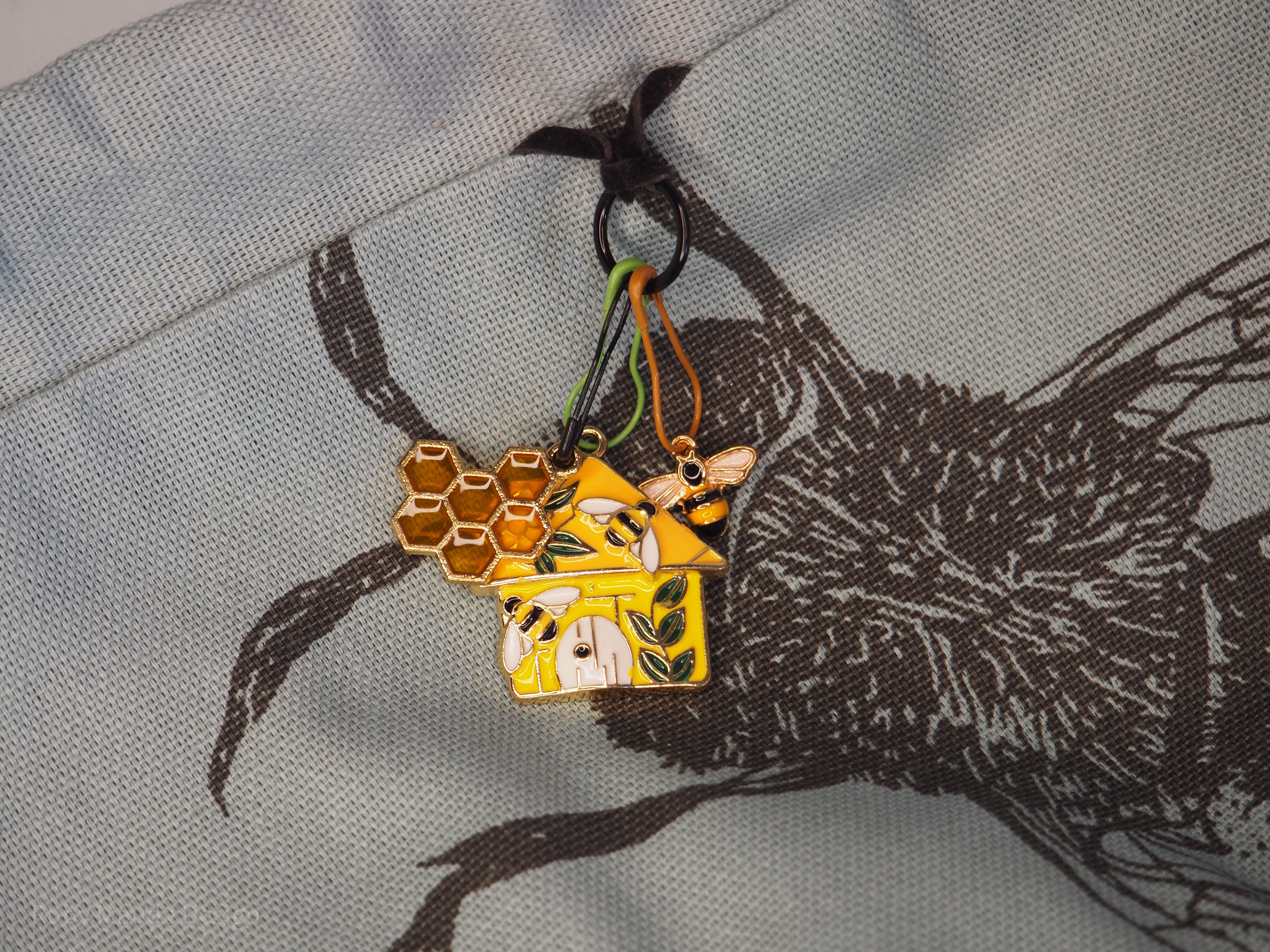 Large Knitting Project Bag - Bees