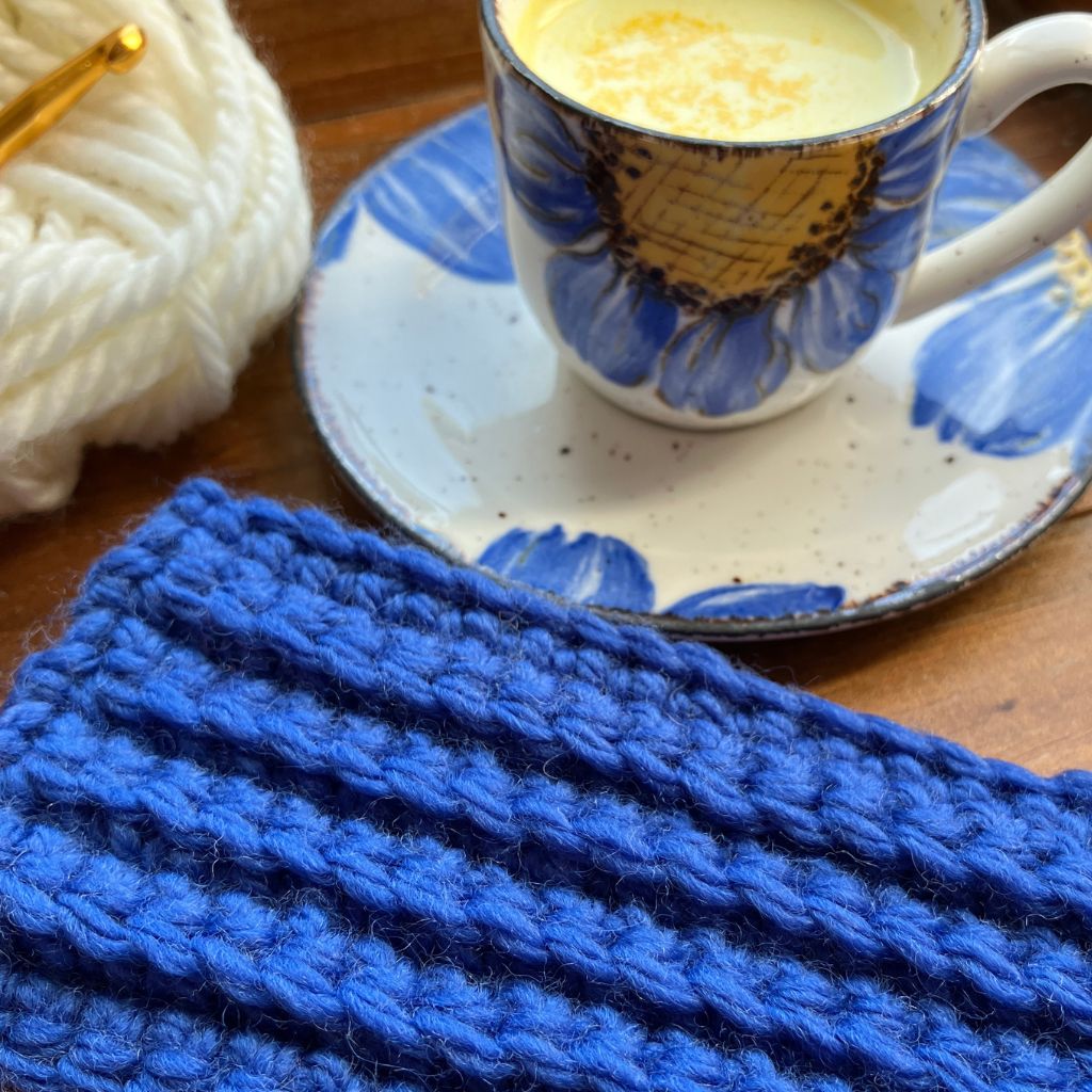 Cosy Fingerless Handwarmers - cobalt blue | Aussie Merino Mittens