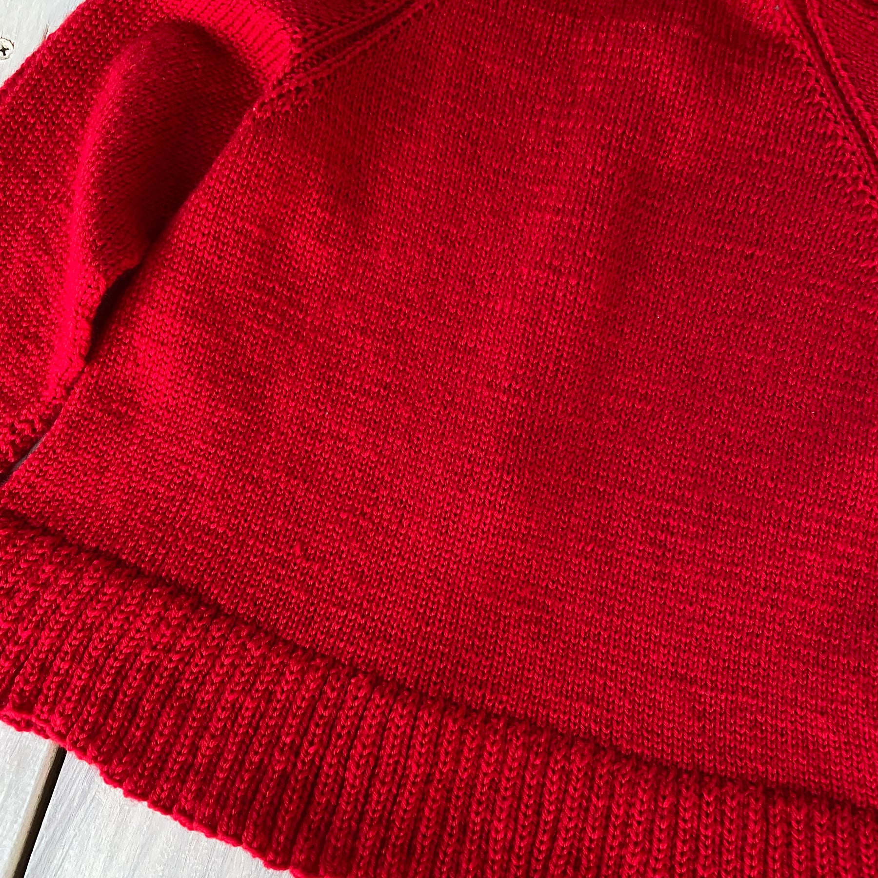 Child’s Knitted Cardigan red 5 years