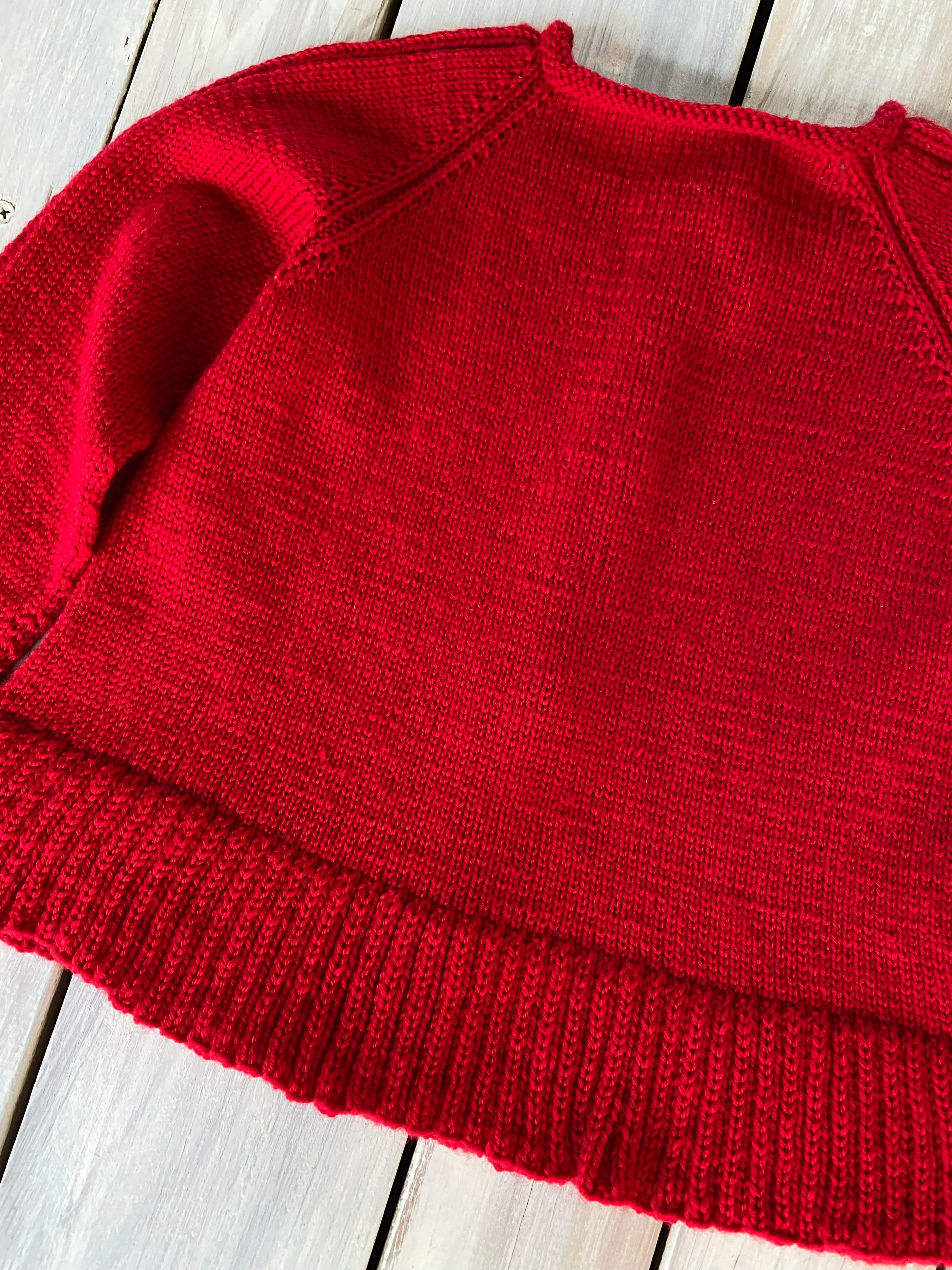 Child’s Knitted Cardigan red 5 years